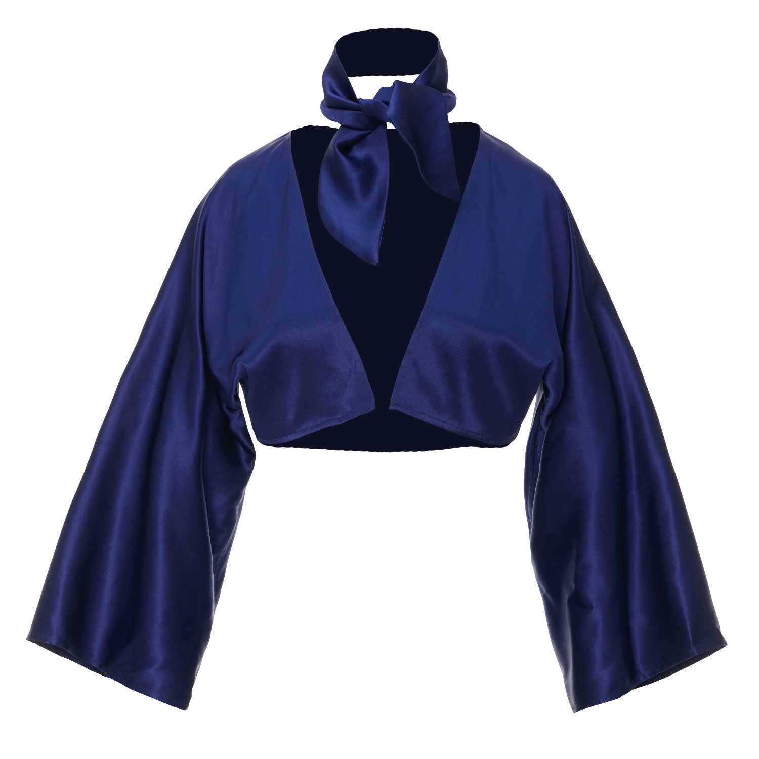 Moe Women's Indigo Blue Silk Bolero Reversible In Blue