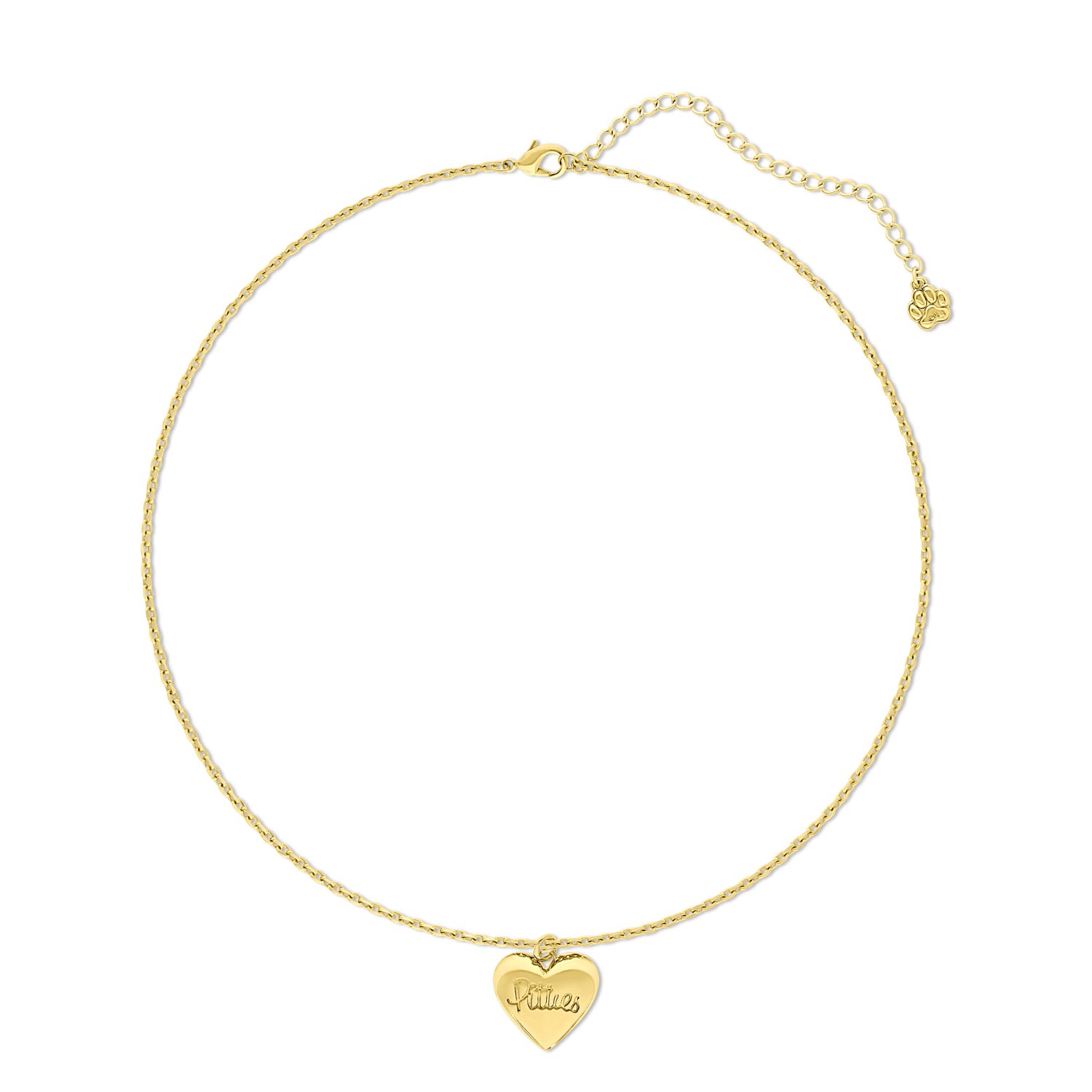 Cloud Haven Women's A Pittie Has My Heart Necklace Gold