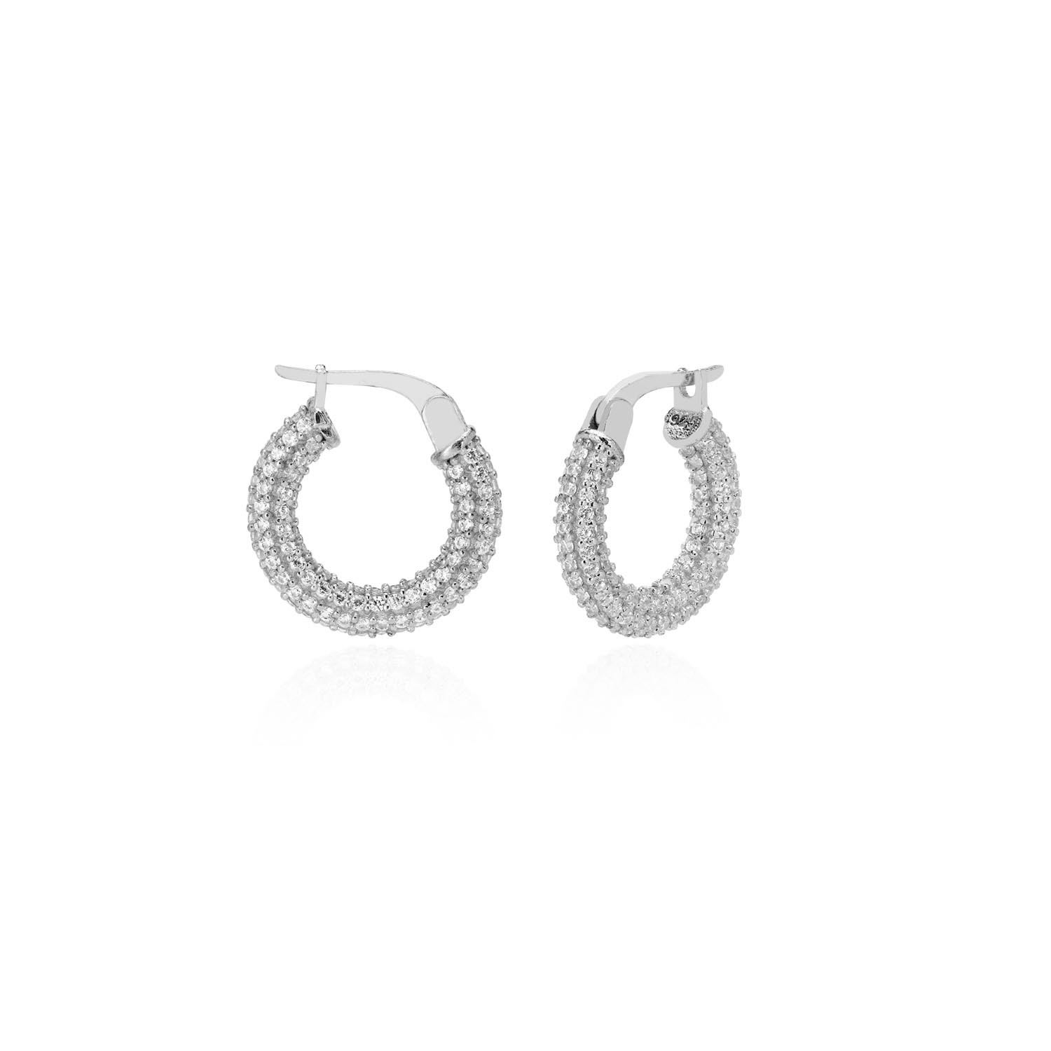 Women’s Daphne Gold Small Hoop Earring Silver By Eda Dogan