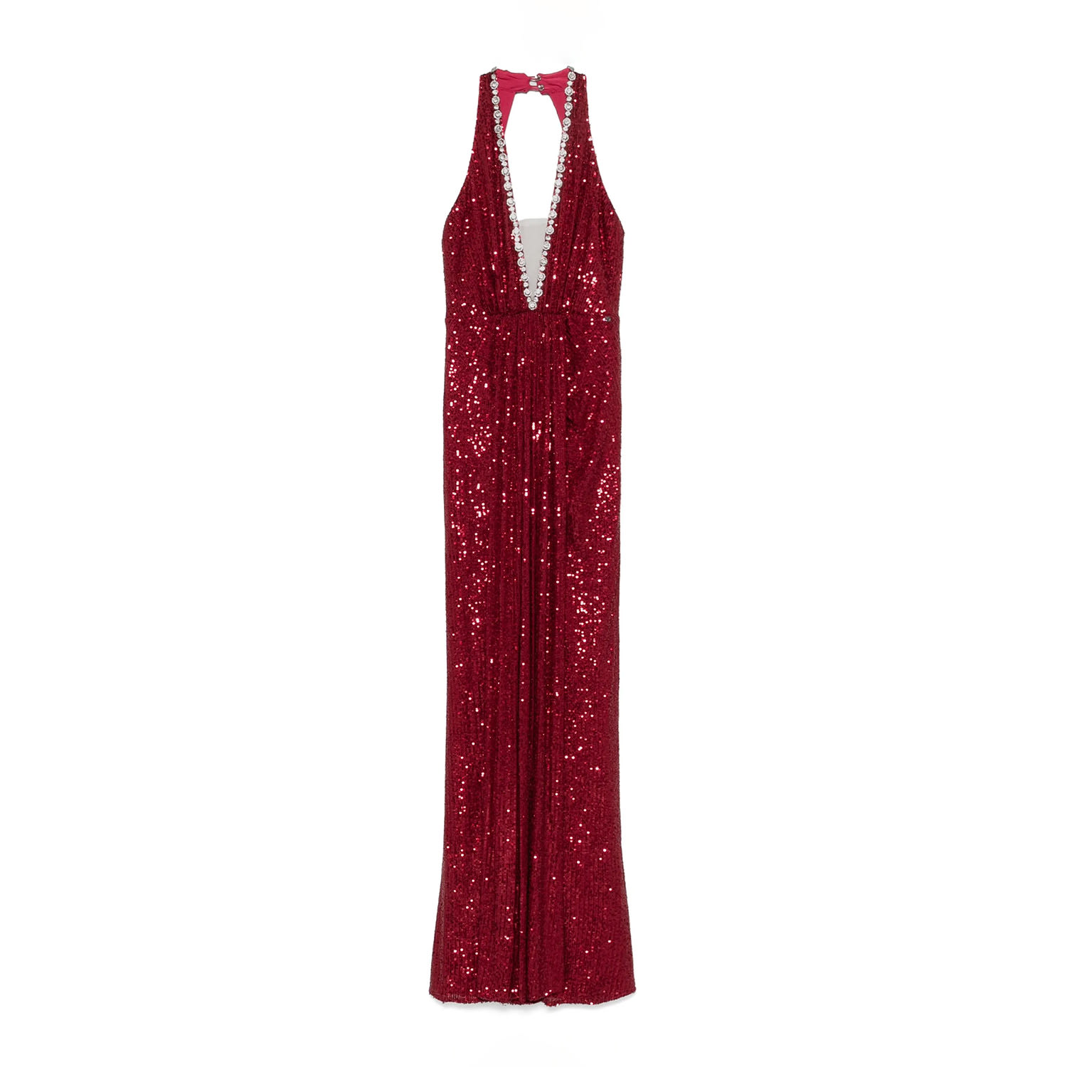Nissa Sequinned Halterneck Maxi Dress
