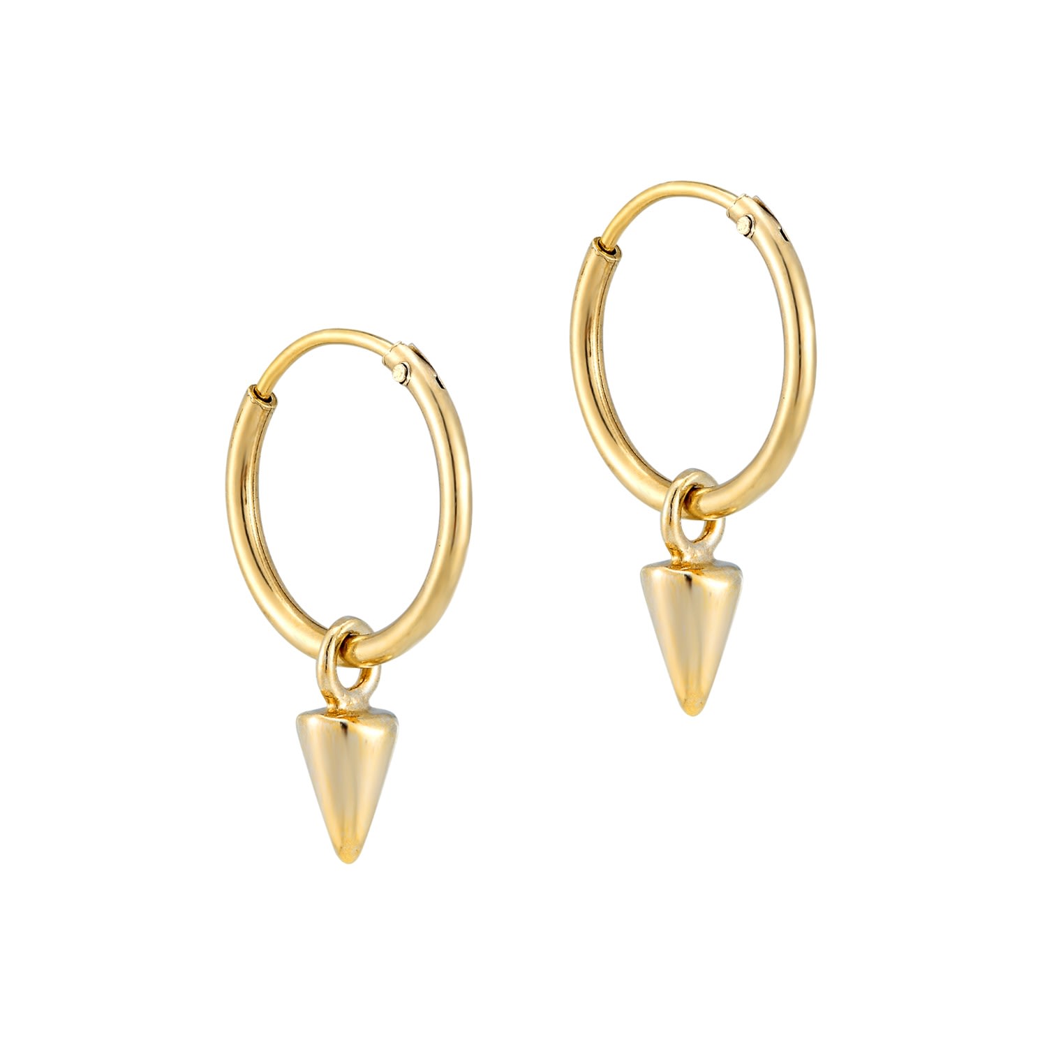 Women’s 22Ct Gold Vermeil Spike Charmed Hoops Seol + Gold