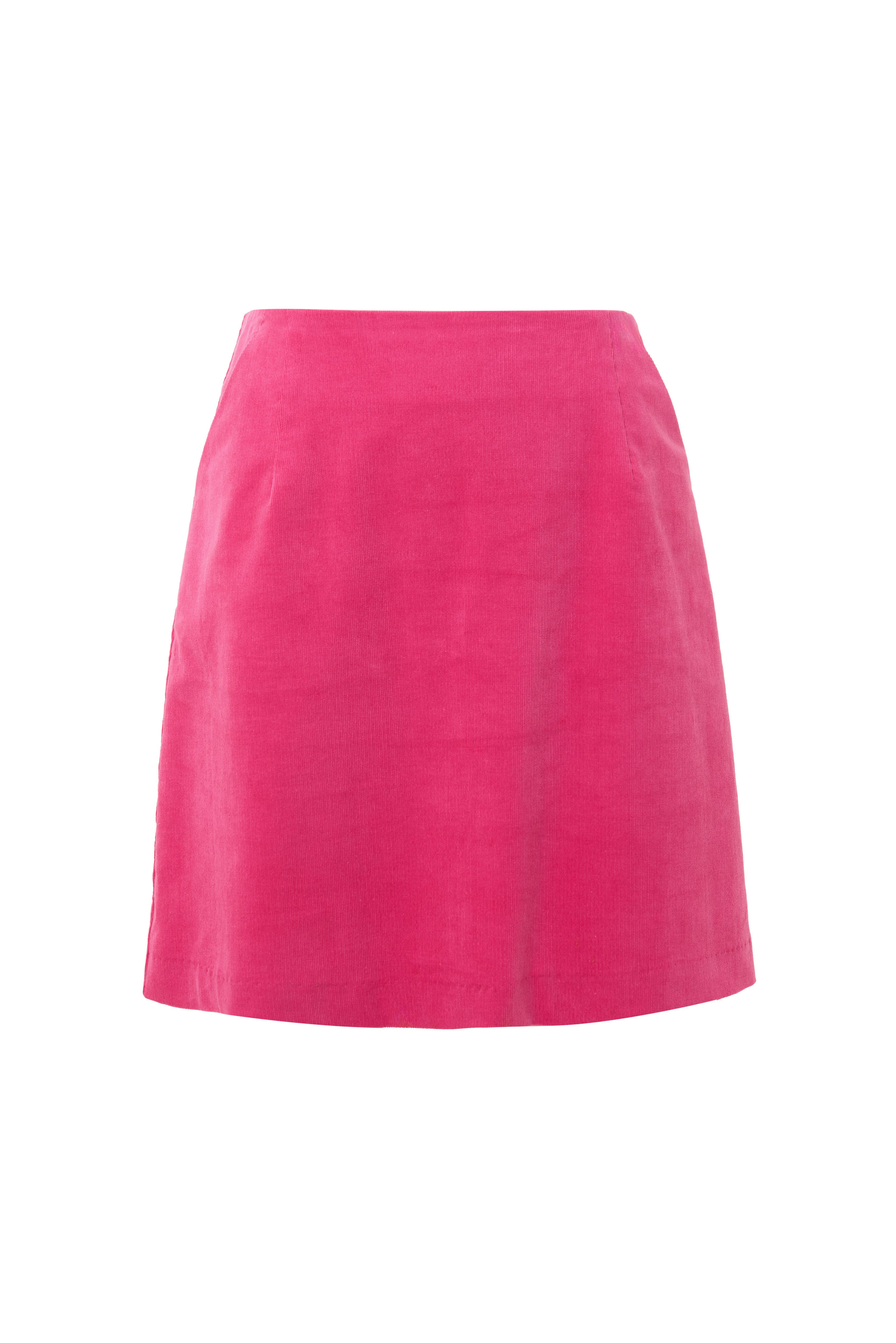 Louche Women's Pink / Purple Dylan Babycord Mini Skirt - Pink In Pink/purple