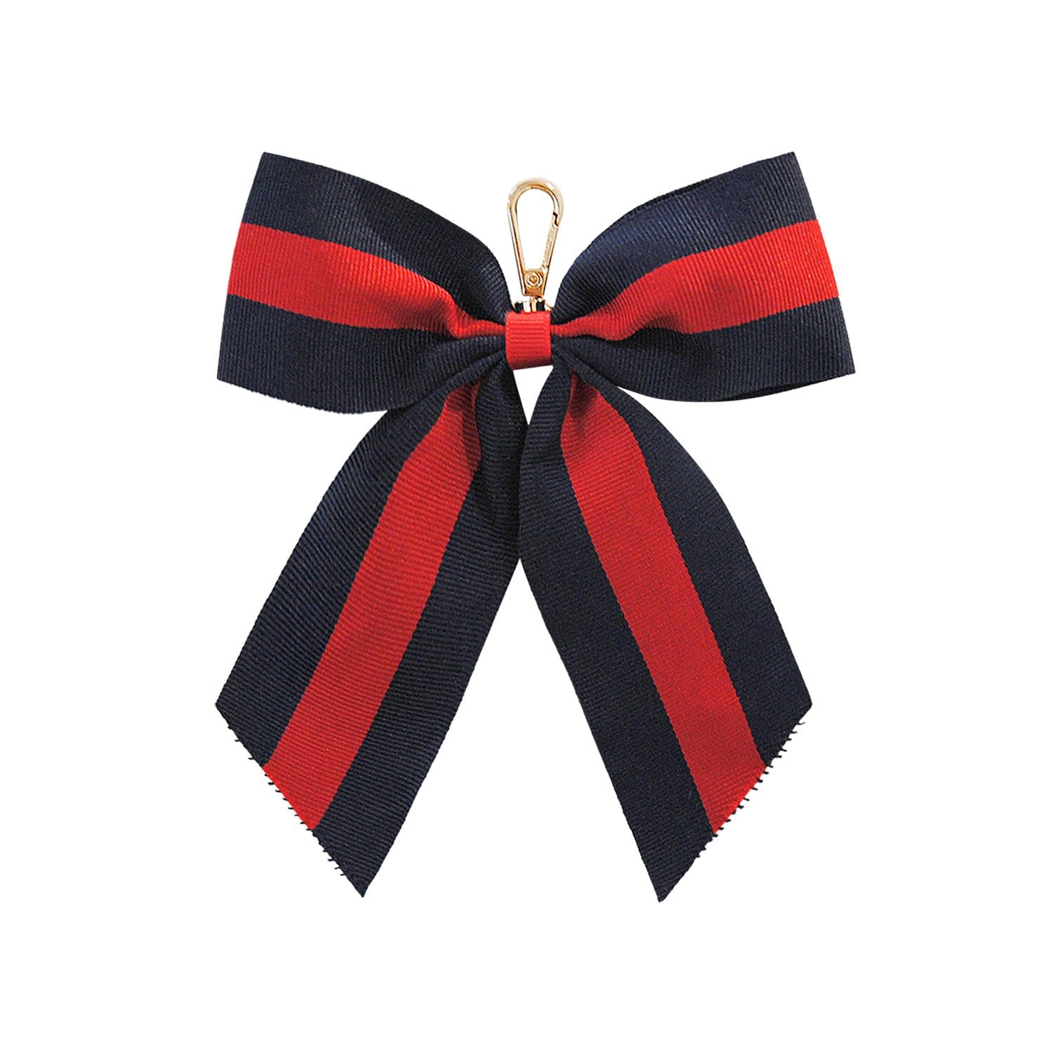 Blue Eloise Bow Keyring - Navy Stripe One Size Jlr London