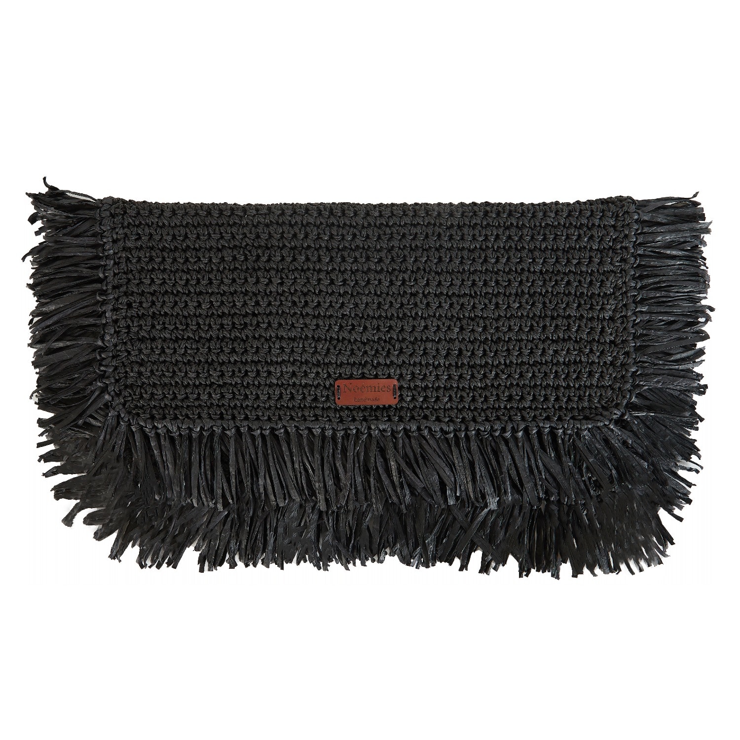 Women’s Diana Raffia Black Fringe Clutch Noémies