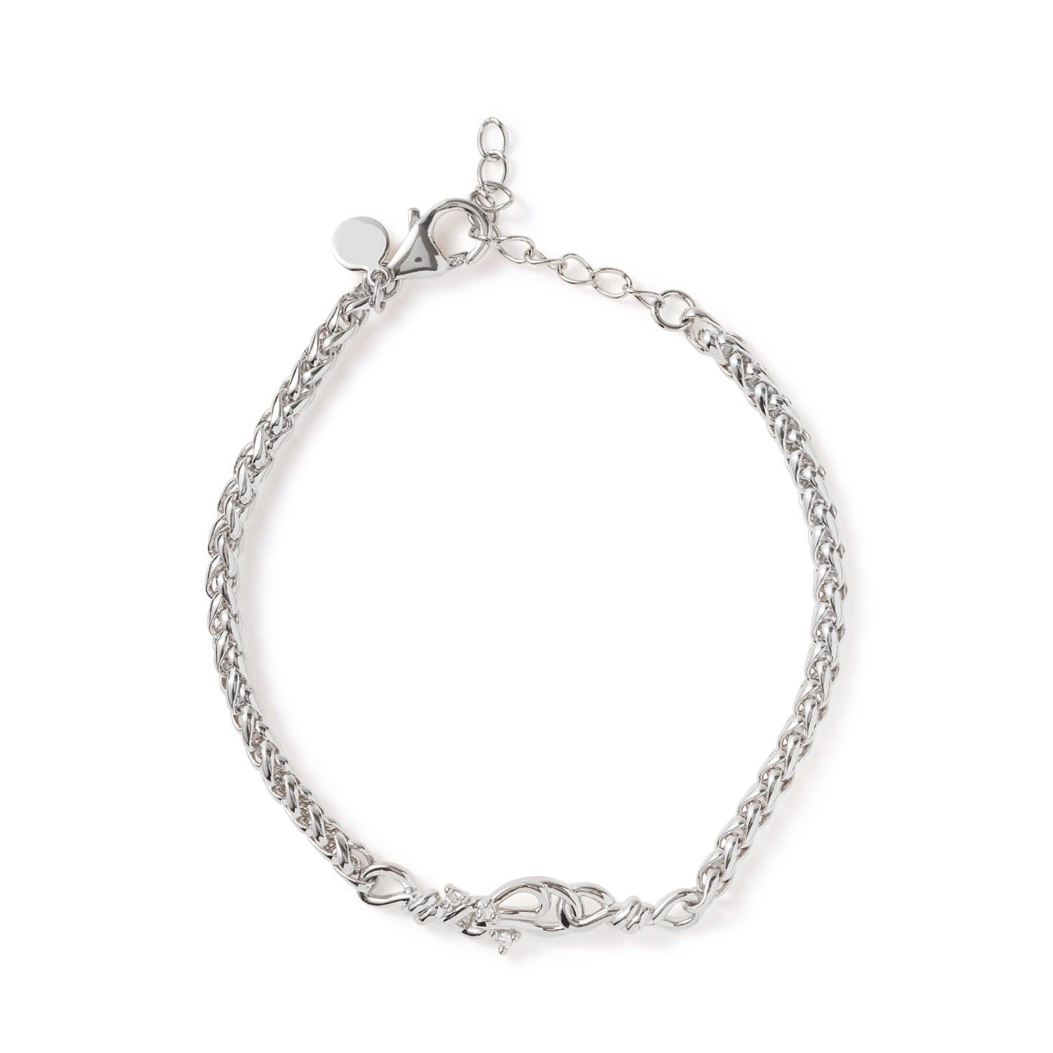 Women’s Collective Heartbeat Wave Diamond Silver Bracelet Frida & Florence