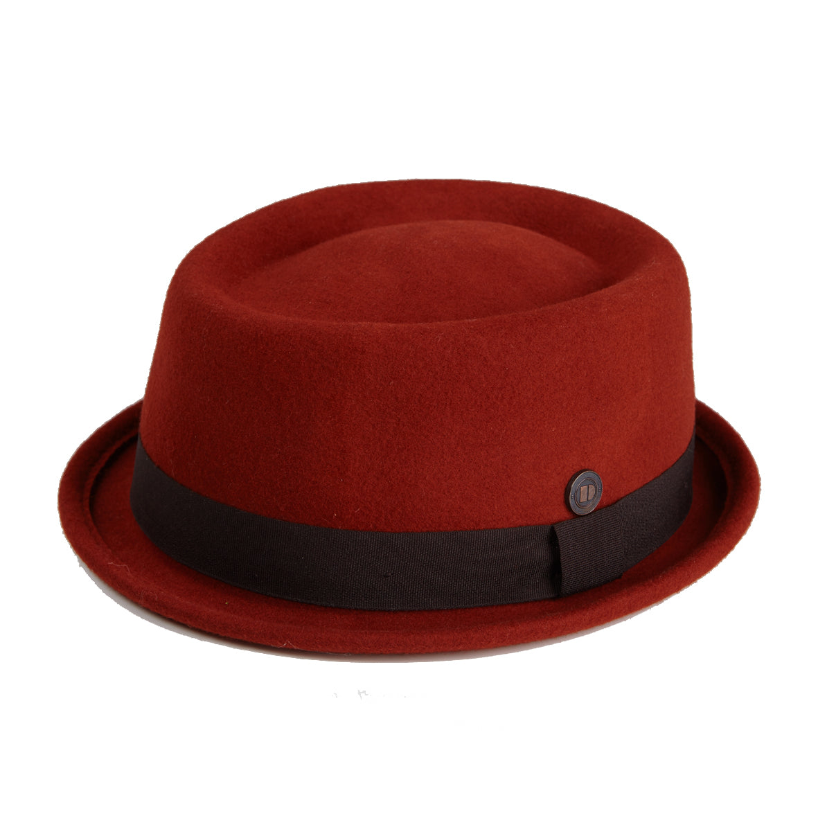 Dasmarca Hats Men's Red Jack Terra Felt Skimpy Brim Short Brim Rude Boy Mod Style Porkpie Hat In Red