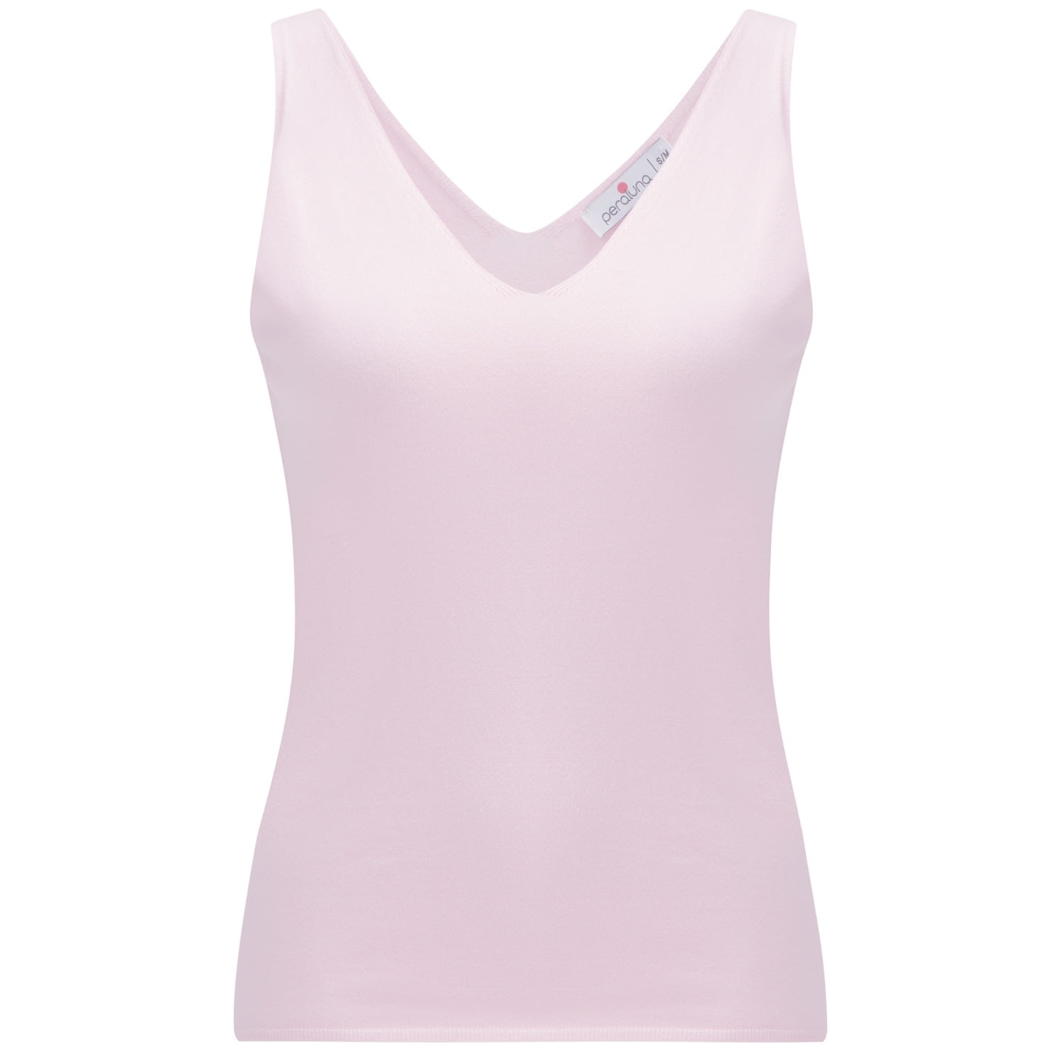 Peraluna Women's Pink / Purple Ruby Top V-neck Fine Knit Tank Top In Pink In Pink/purple