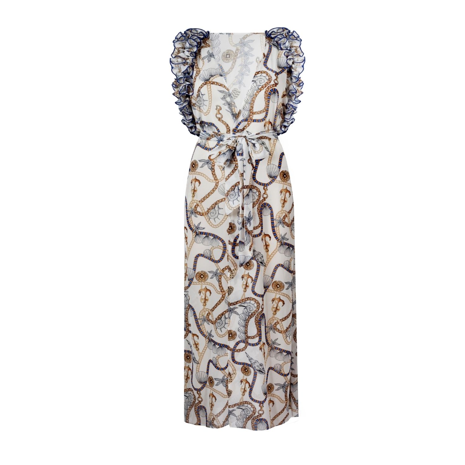 Nur Karaata Women's White Joali Tropezienne Pareo Dress In White