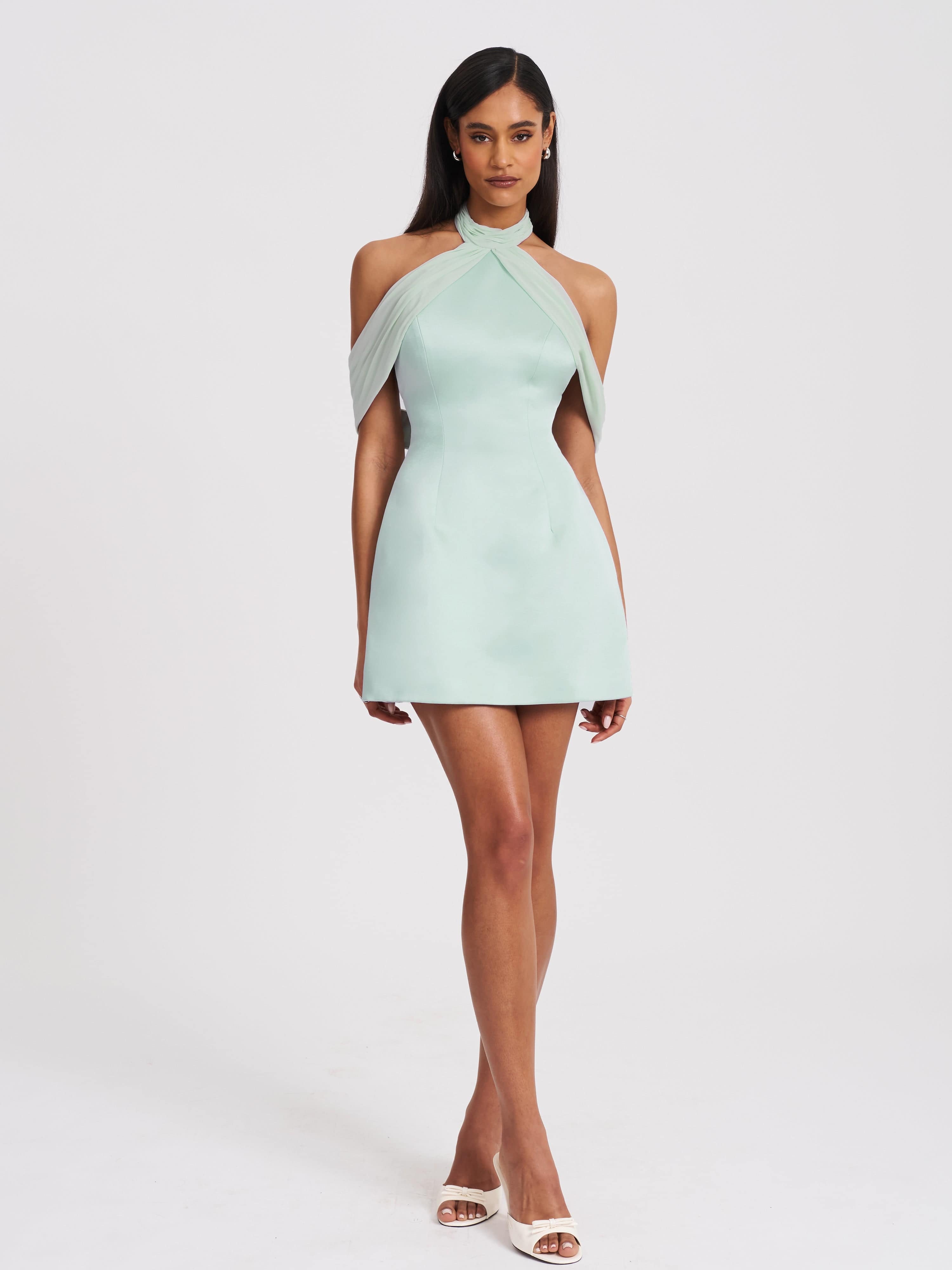 boutinela halter dress Morrigan Ruffle Trim Halter Dress