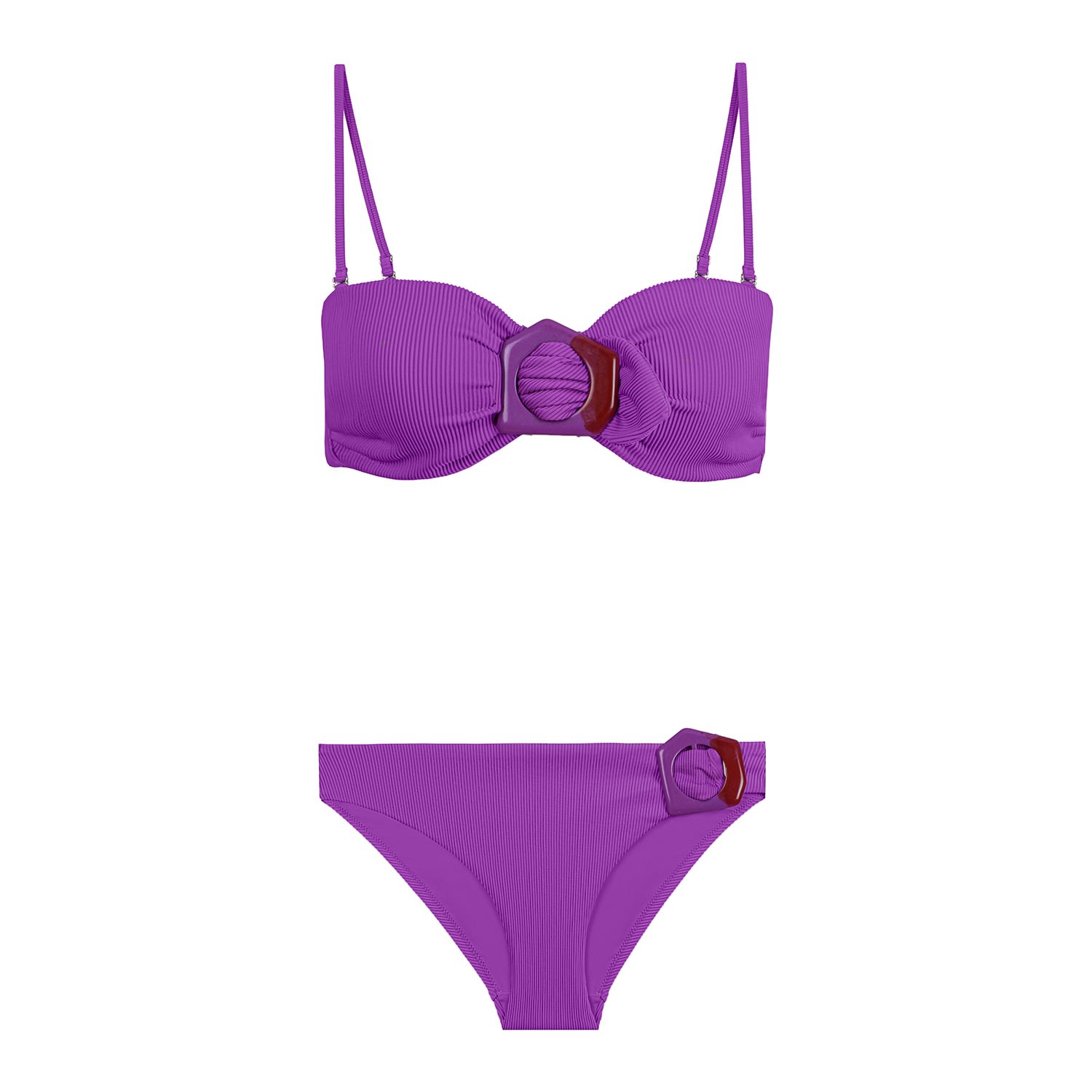 Women’s Pink / Purple Audrey Bandeu Top Violet Bikini Medium Ayje