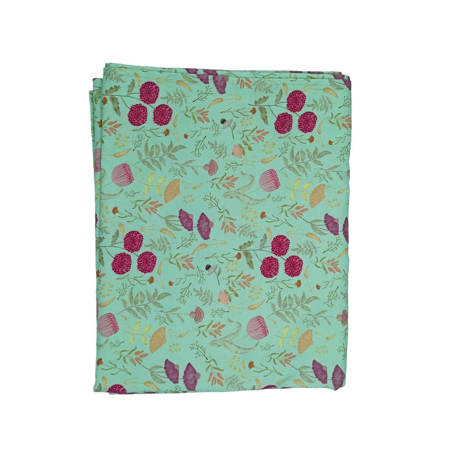 Poppi & Peaseblossom Art Green Table Cloth Flower Garden - Mint