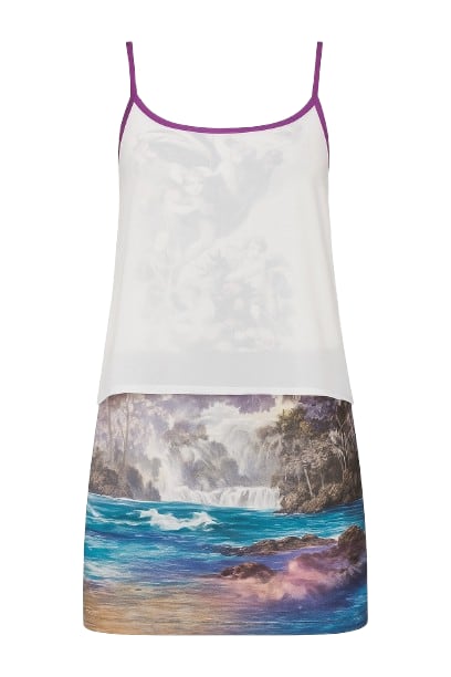 Conquista Women's Layered Allover Print Dress
