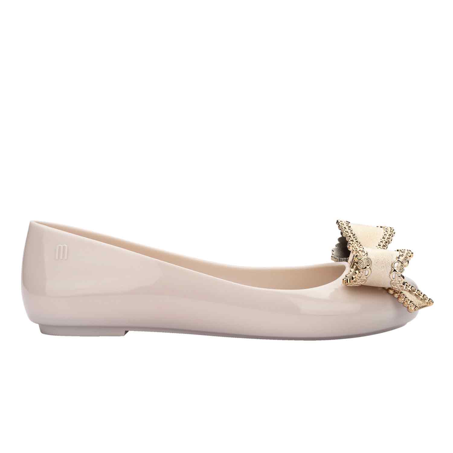 Melissa Women's Neutrals Sweet Love Viii Ballet Flat - Beige, Gold