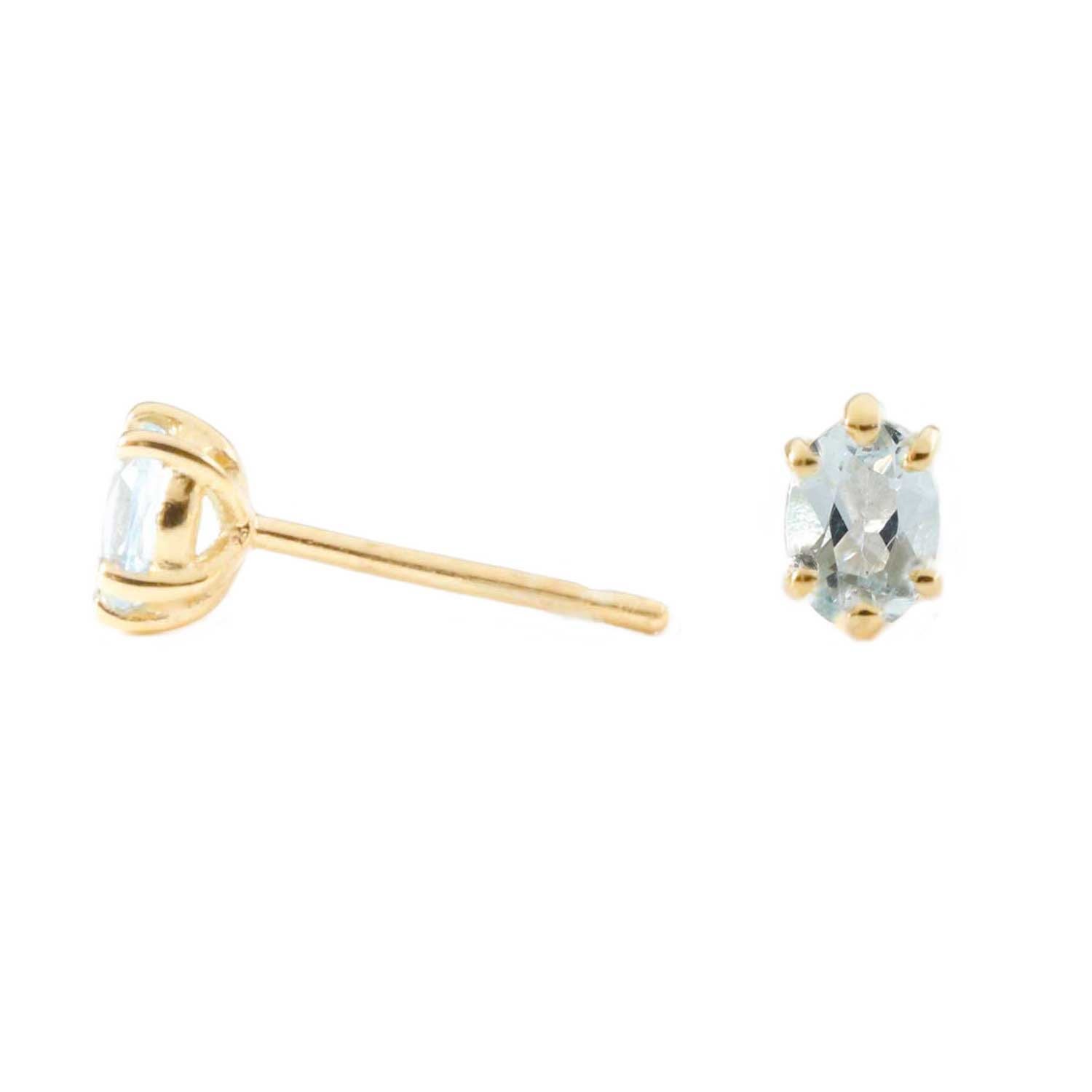 Lee Renee Women's Aquamarine Earrings - Gold In Gold
