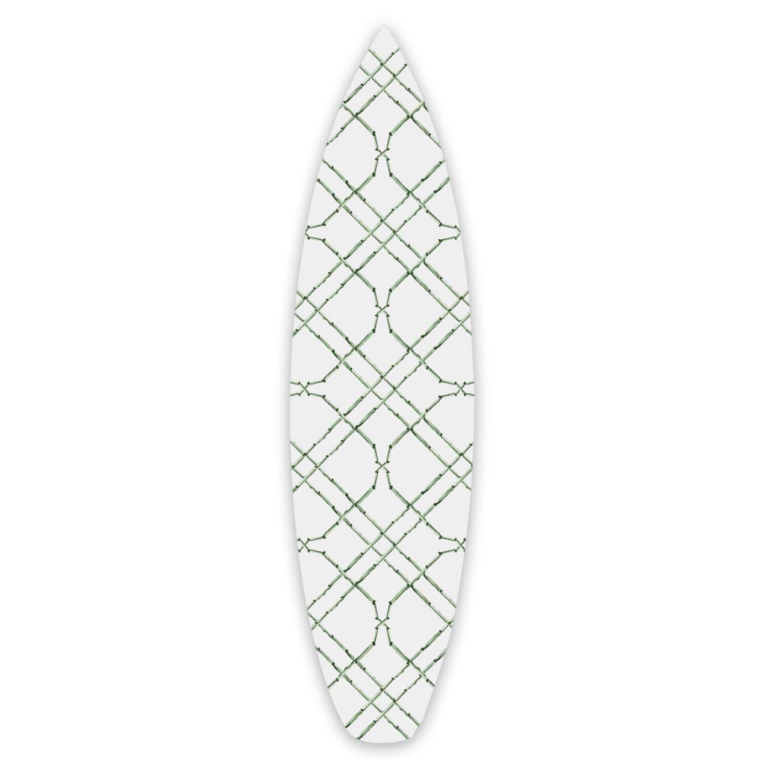 Green Surfboard Wall Decor Bamboo Trellis Catchii