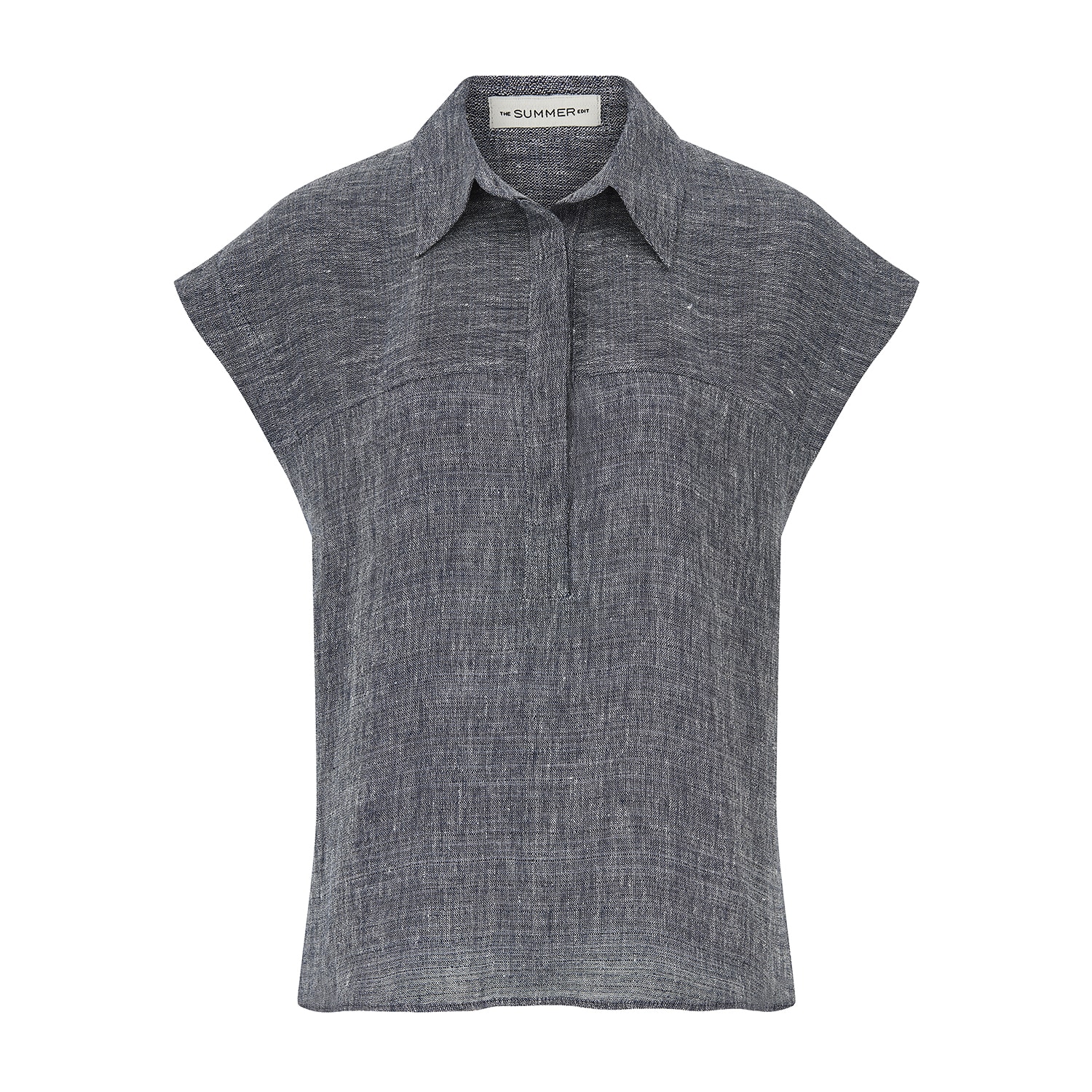 The Summer Edit Women's Blue Blair Luxe Linen Shirt - Indigo In Blue
