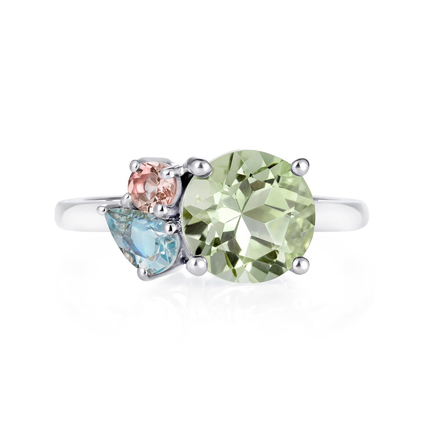 Women’s Green Amethyst Cluster Ring Augustine Jewels