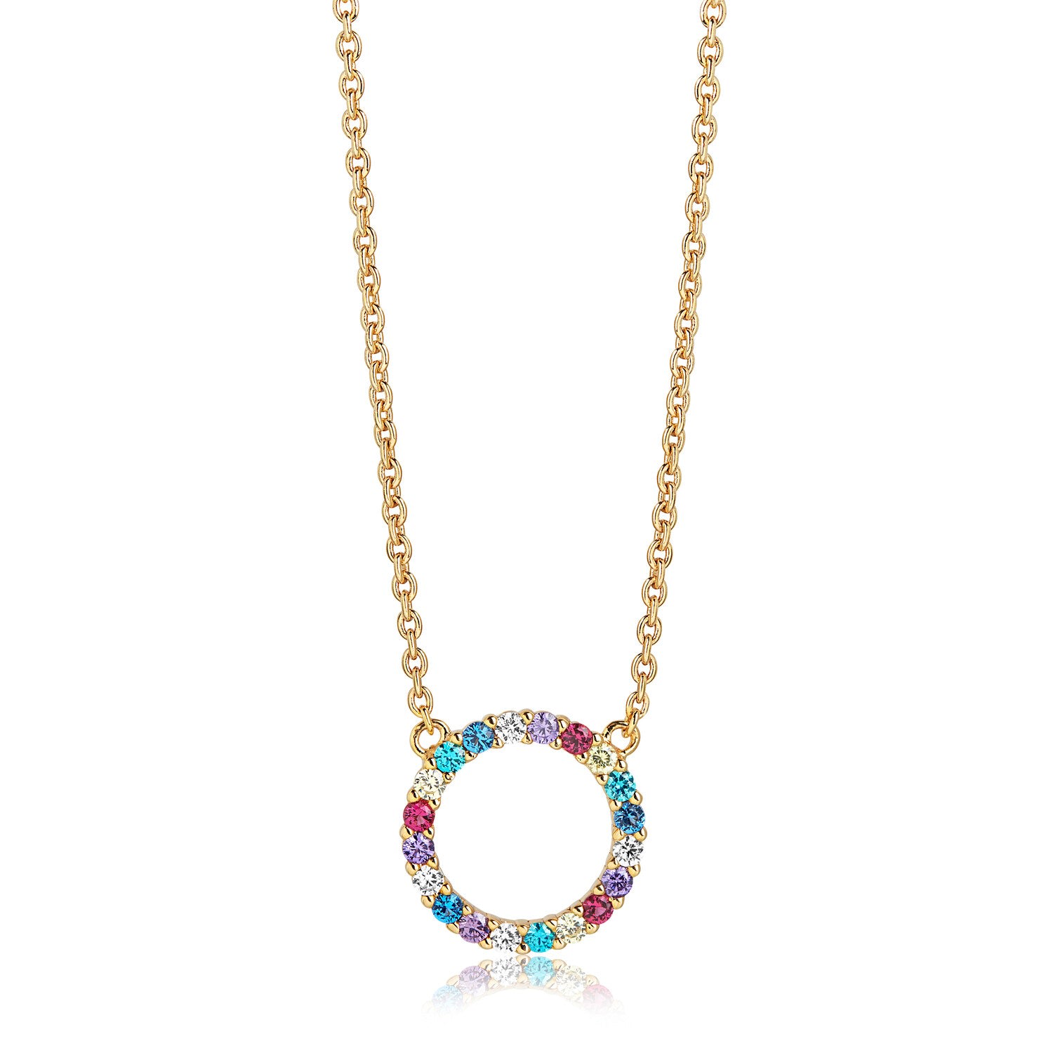 Sif Jakobs Jewellery Women's Necklace Biella Gold Rainbow In Yellow