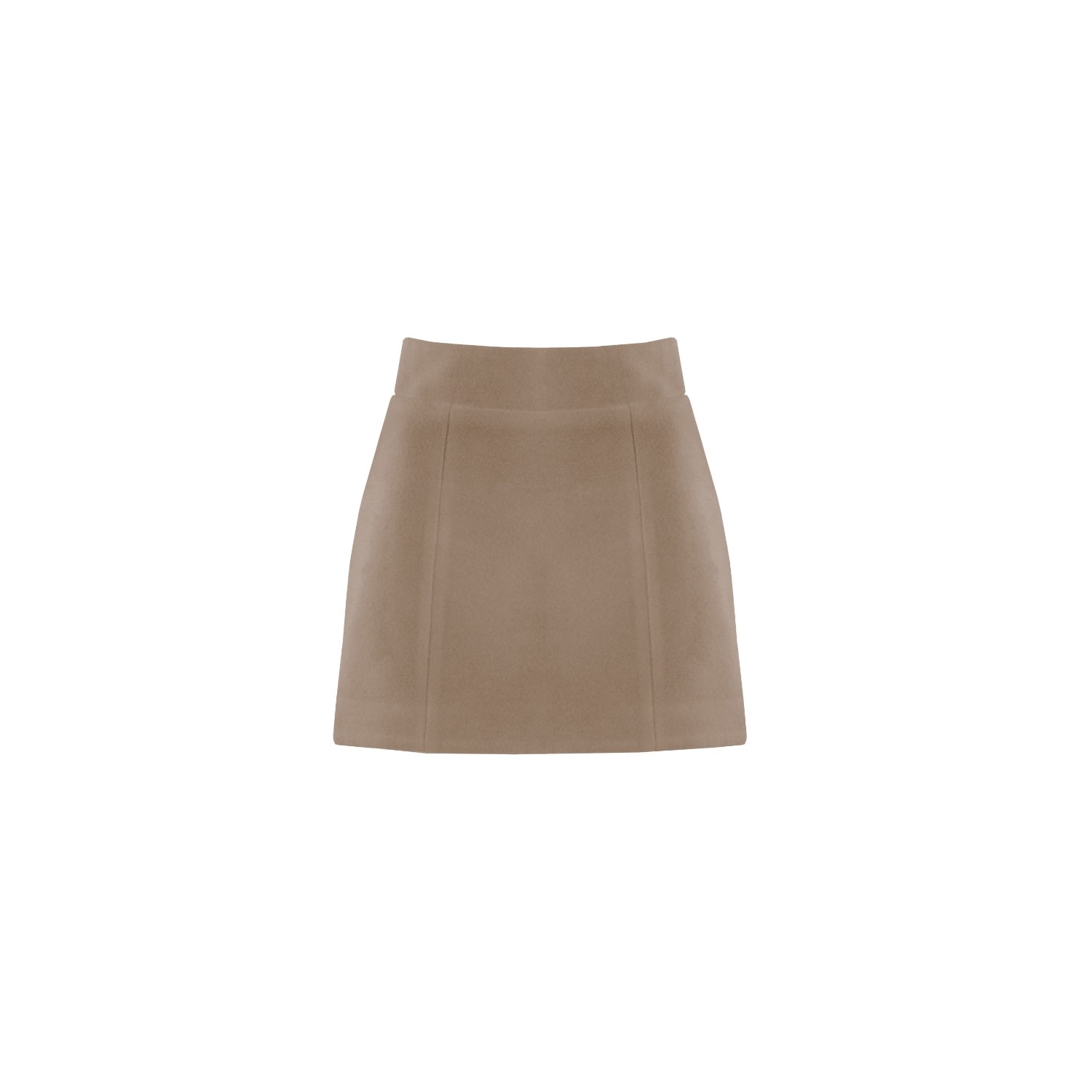 Vestiaire D'un Oiseau Libre Cashmere Mini Skirt In Beige