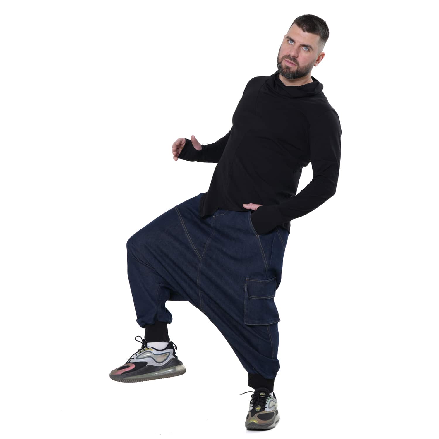 Men'S Drop Crotch Denim Pants | Metamorphoza | Wolf & Badger