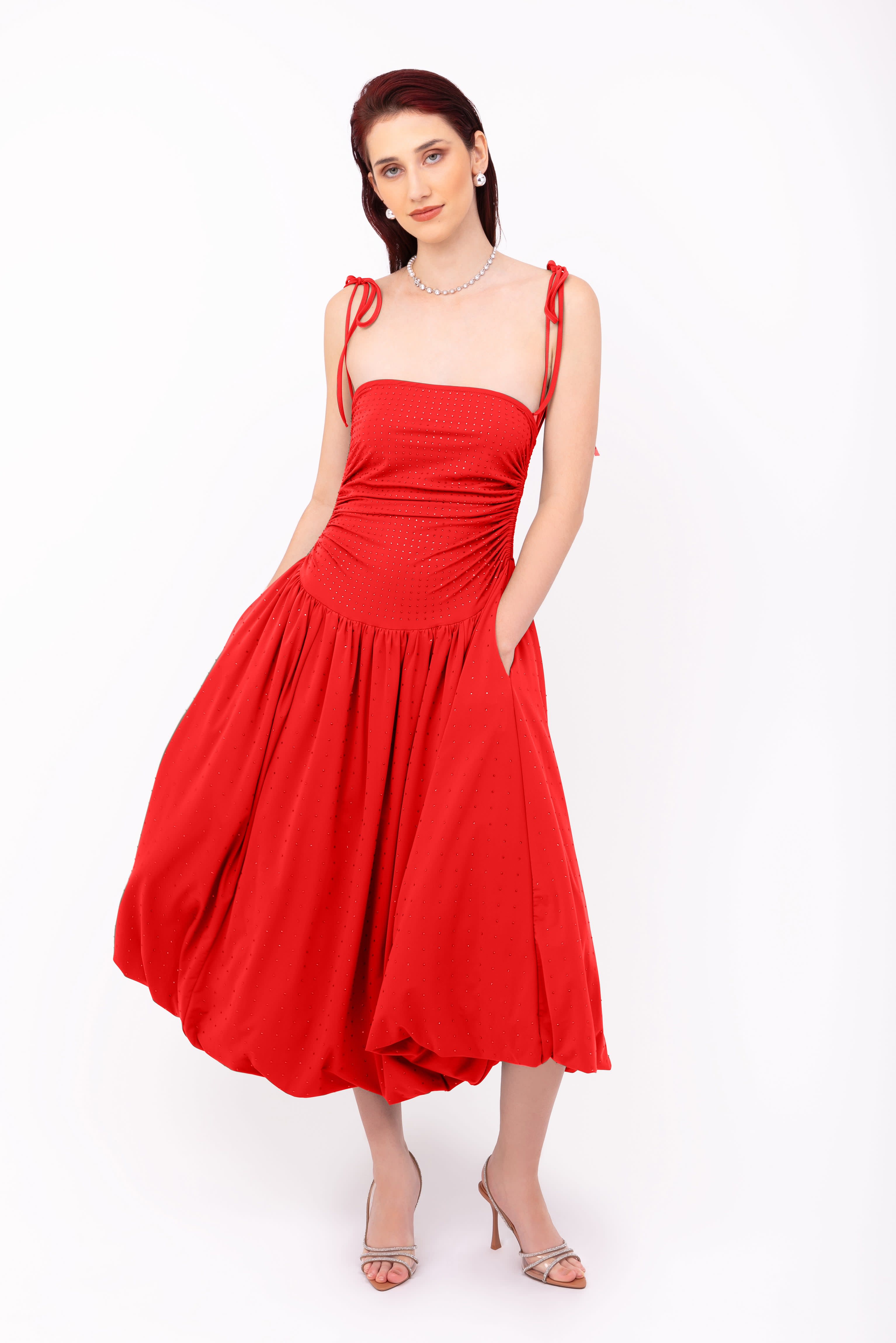 red rhinestone dress Tight Mini Homecoming Dress with Rhinestones -PromGirl Red / XLarge