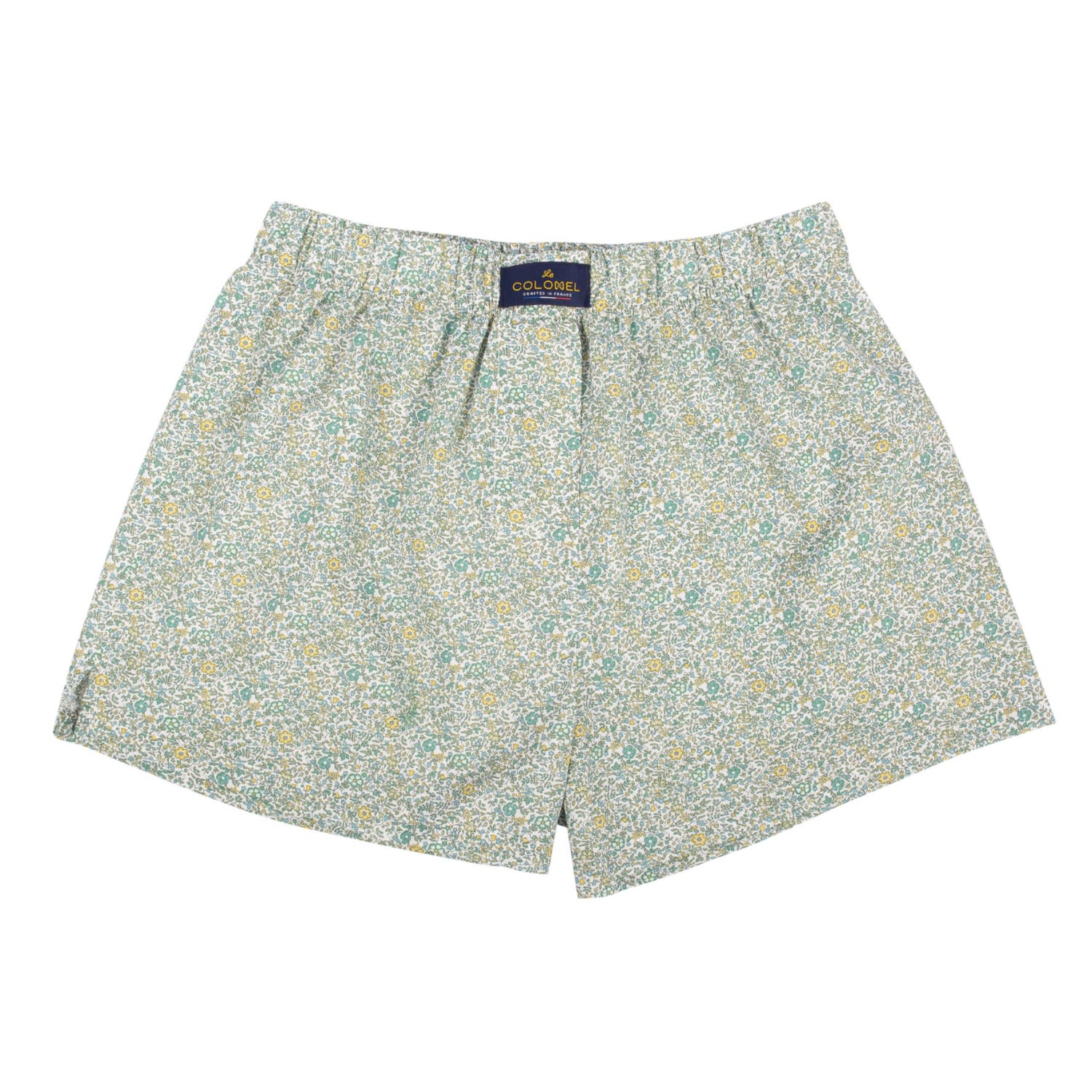 Le Colonel Men's Green Lime Liberty Katie & Millie Boxer Shorts In Green