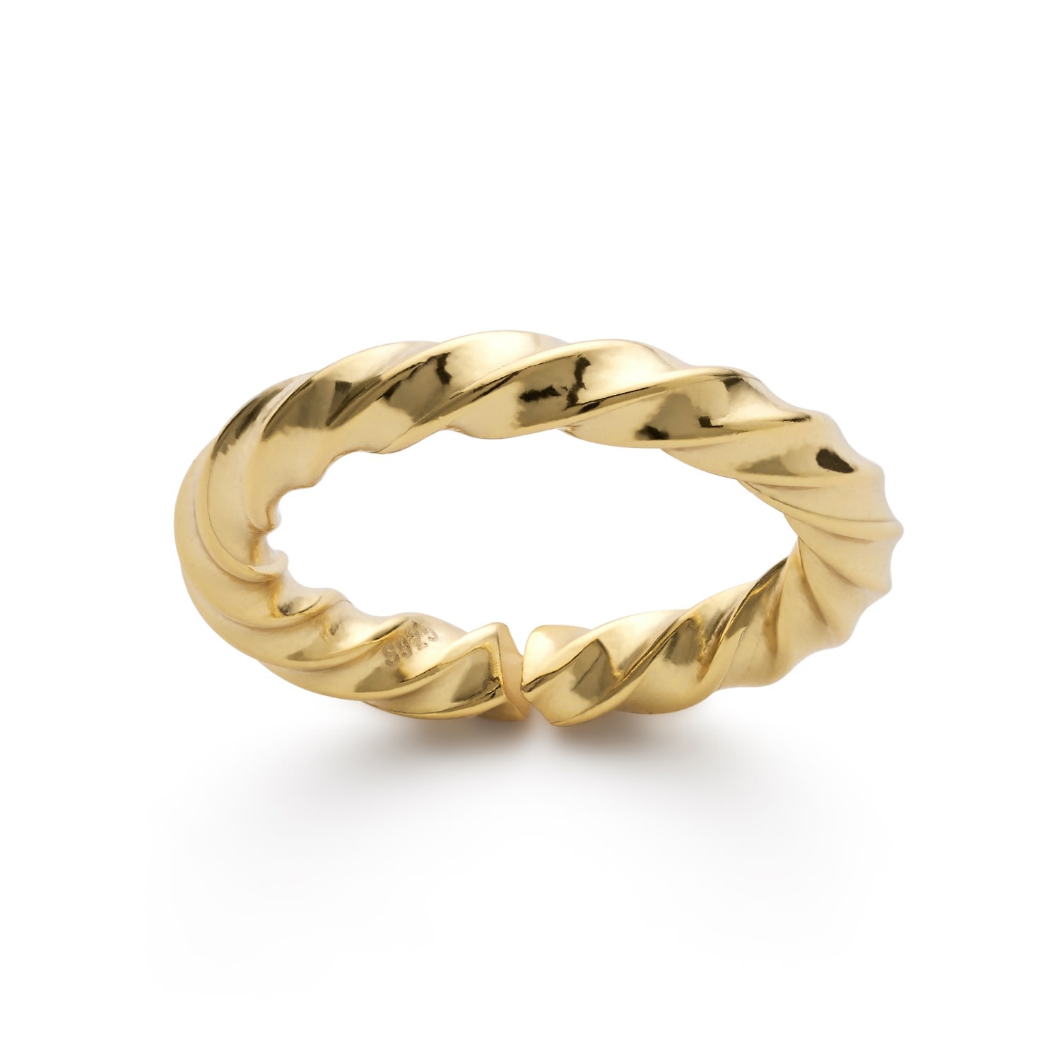 Elk & Bloom Women's Gold Twist Band Ring In Gold
