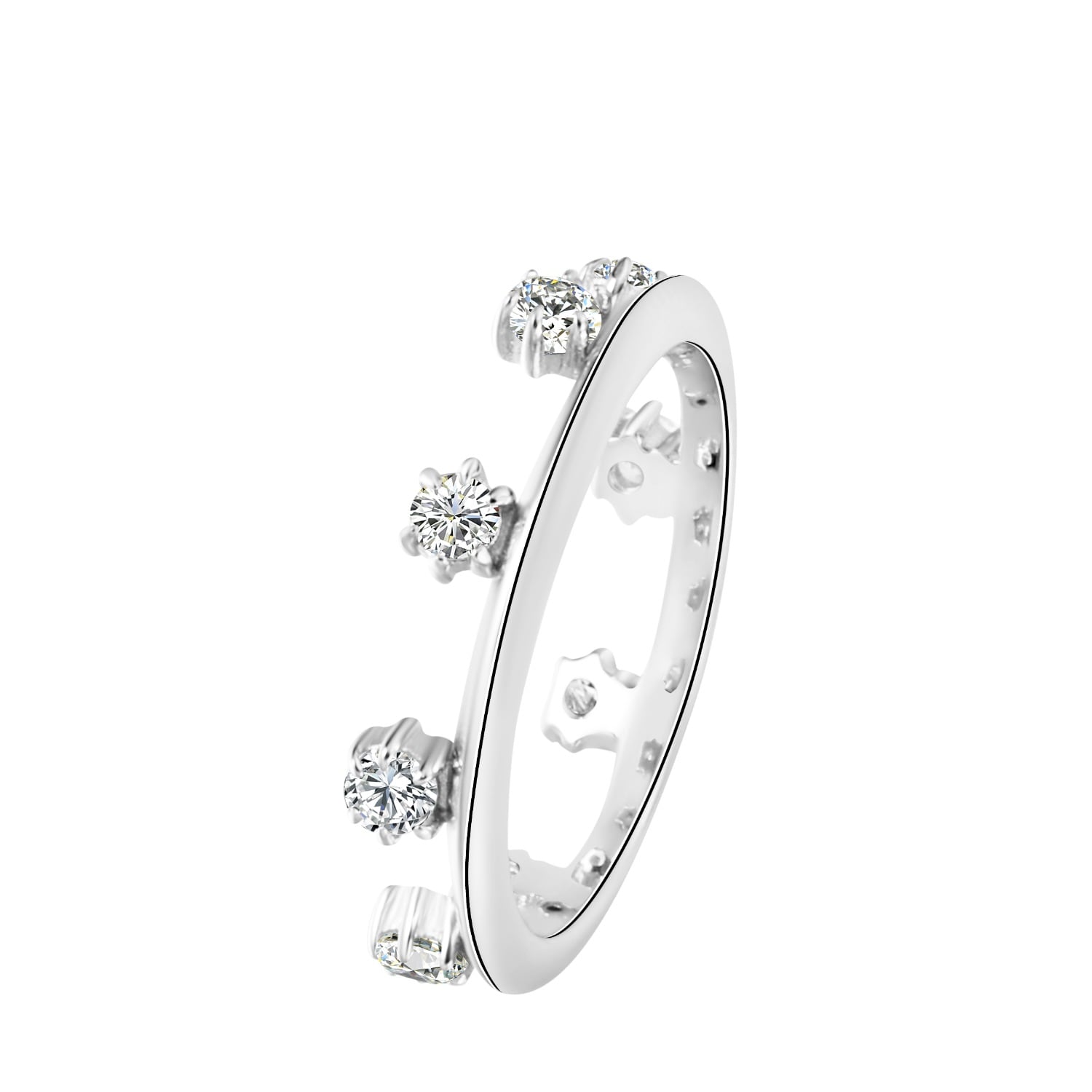 Onewildone Women's Rizz Eternity Stacking Pinky Ring Silver In Silver