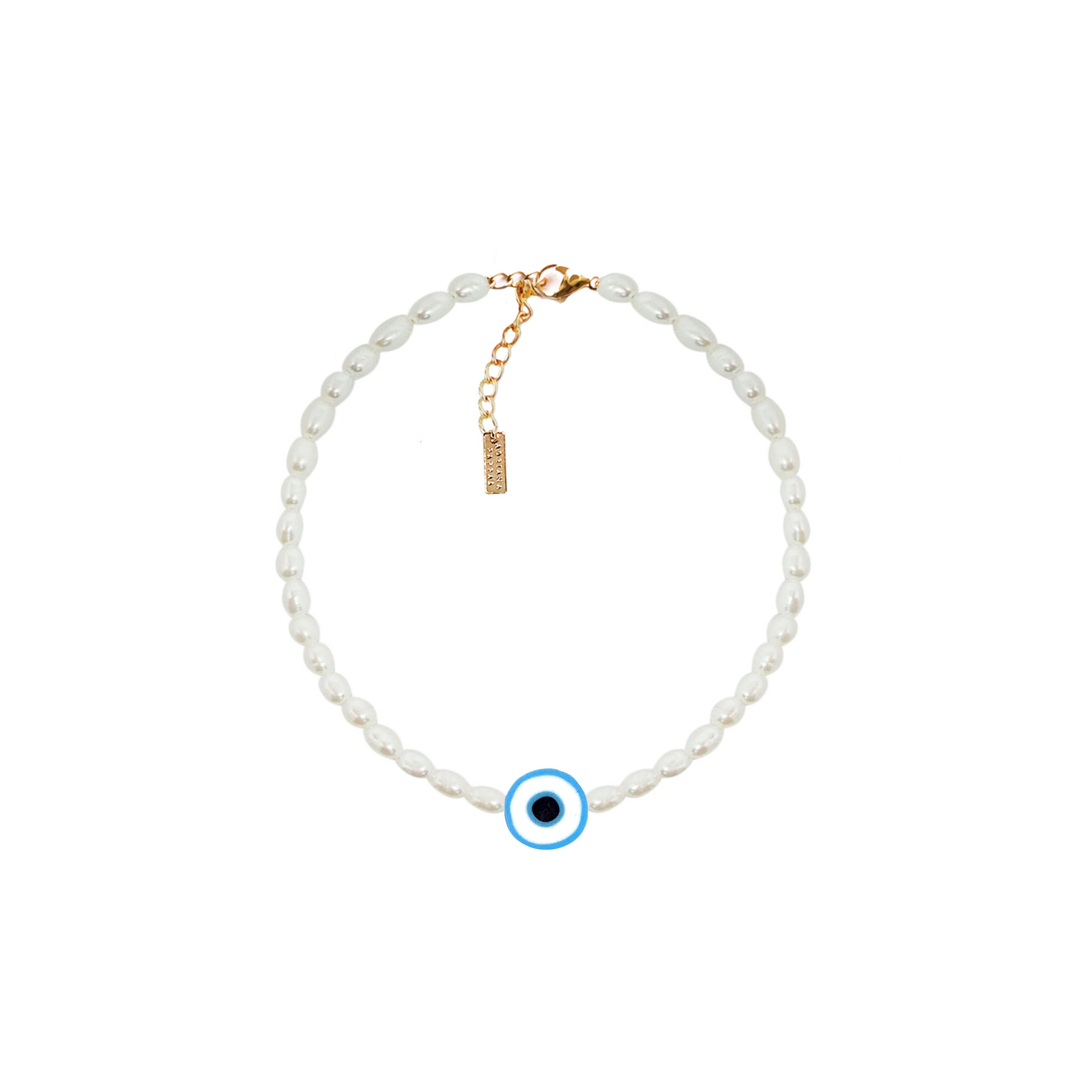 Women’s Evil Eye Pearls Anklet Adriana Pappas Designs