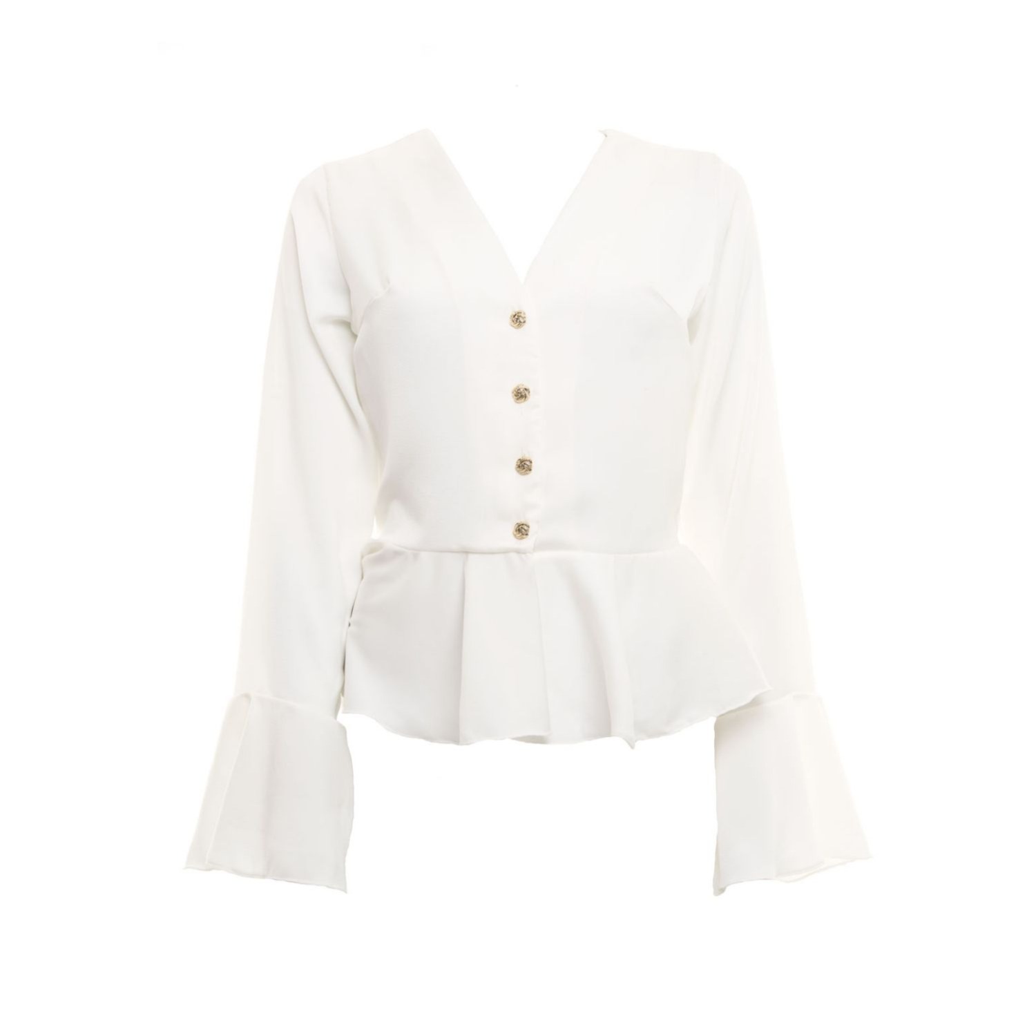 Chiarella Women's Farina Satin Blouse – White In White