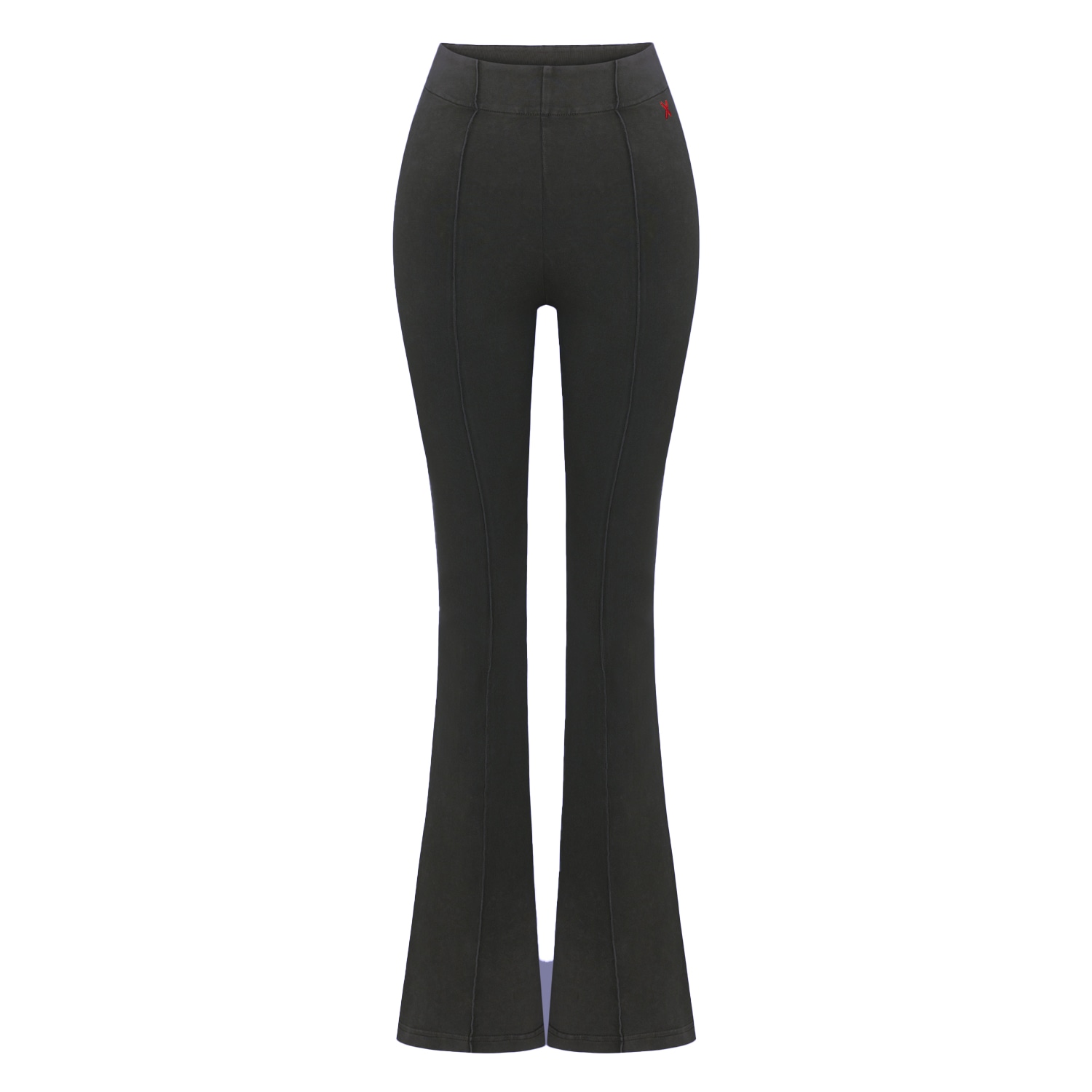 Pcfg Women's Black / Grey Acid Washed Flare Sweatpant - Black In Black/grey