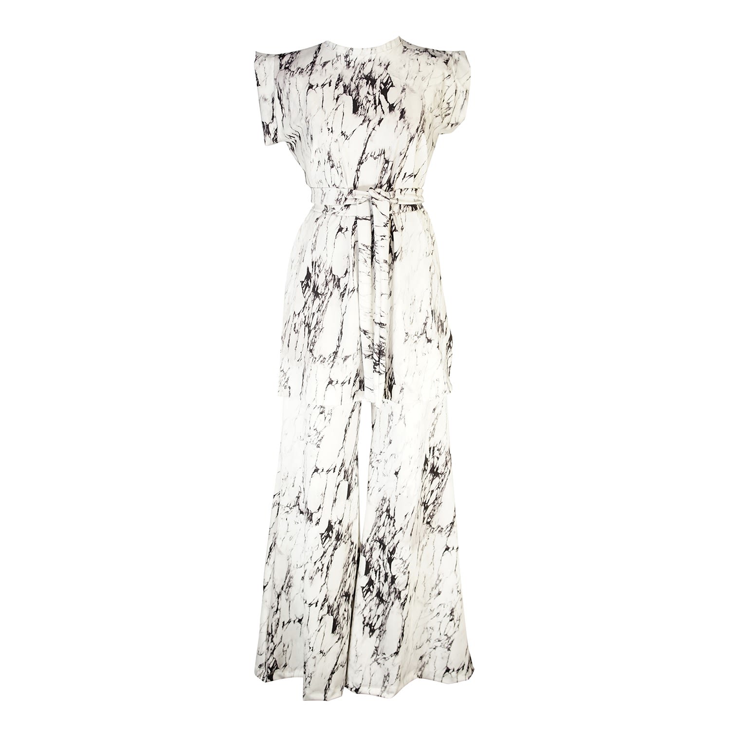Jennafer Grace Women's Marble Tunic & Palazzo Pant Set