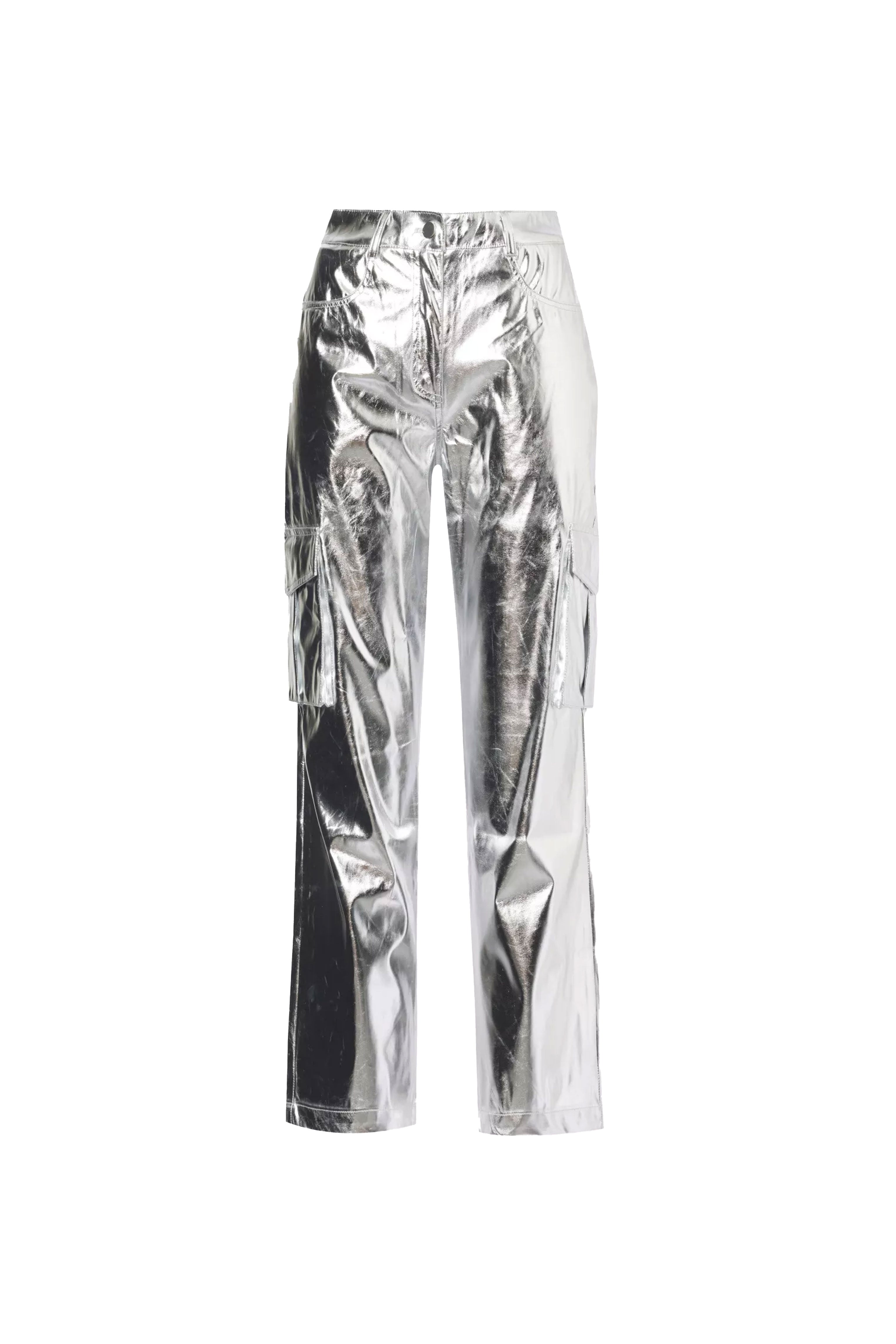 Amy Lynn Women's Lupe Combat Silver Trousers In Silver