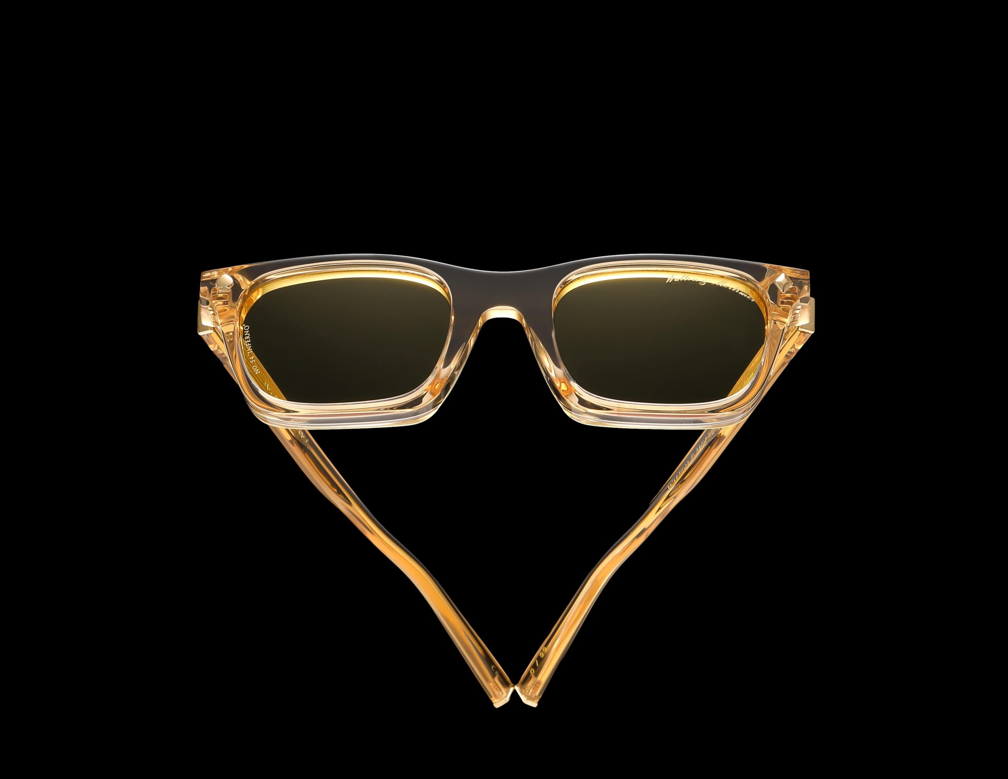 Walton & Mortimer Inferno Champagne Shimmer Sunglasses | Walton