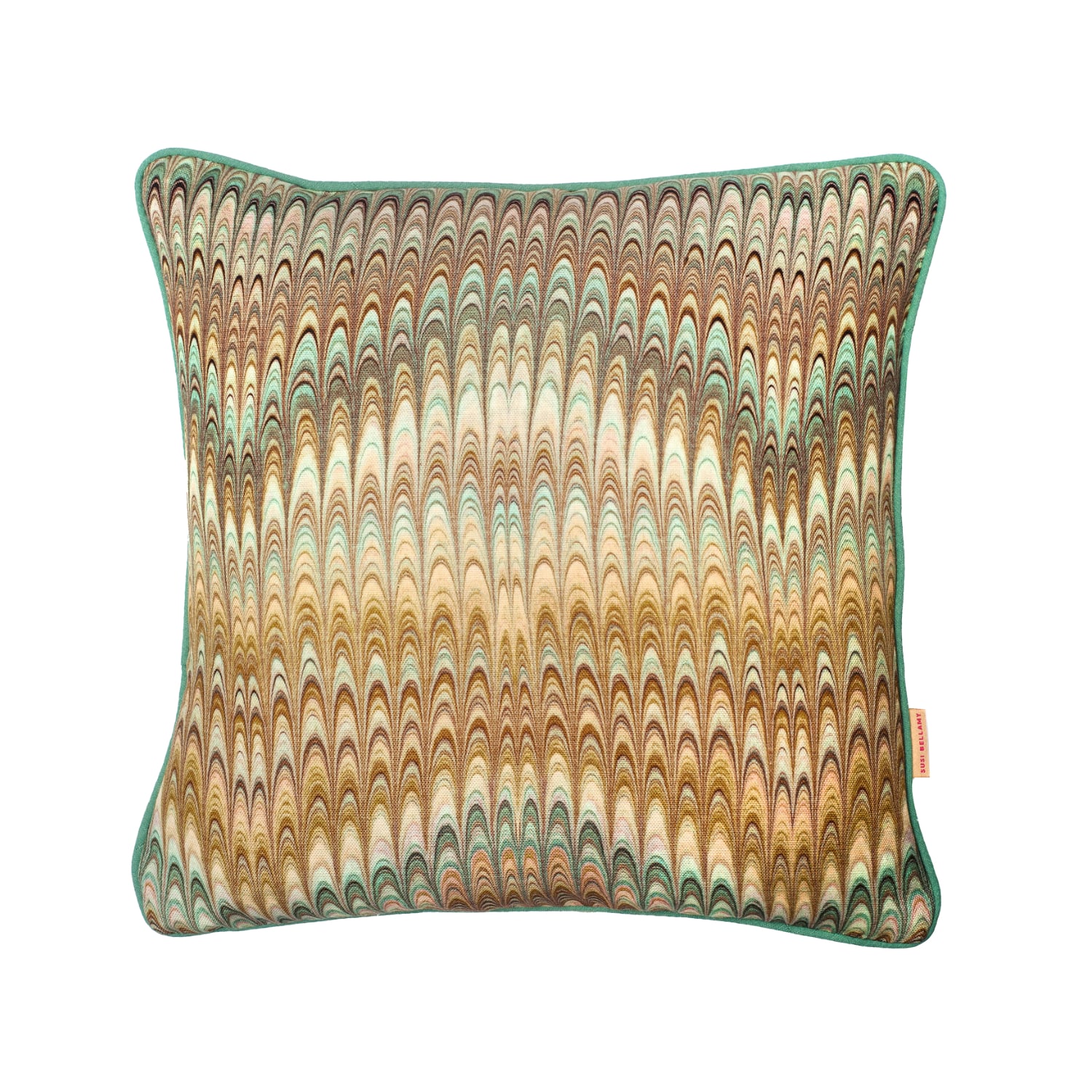 Neutrals / Blue / Grey Wheat Plumes Linen Cushion Susi Bellamy