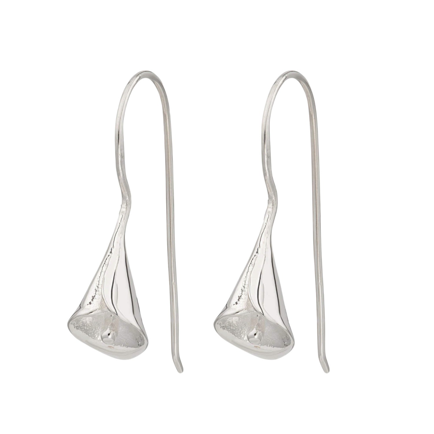 Women’s Sterling Silver Silver Lily Hook Earrings Lily Charmed