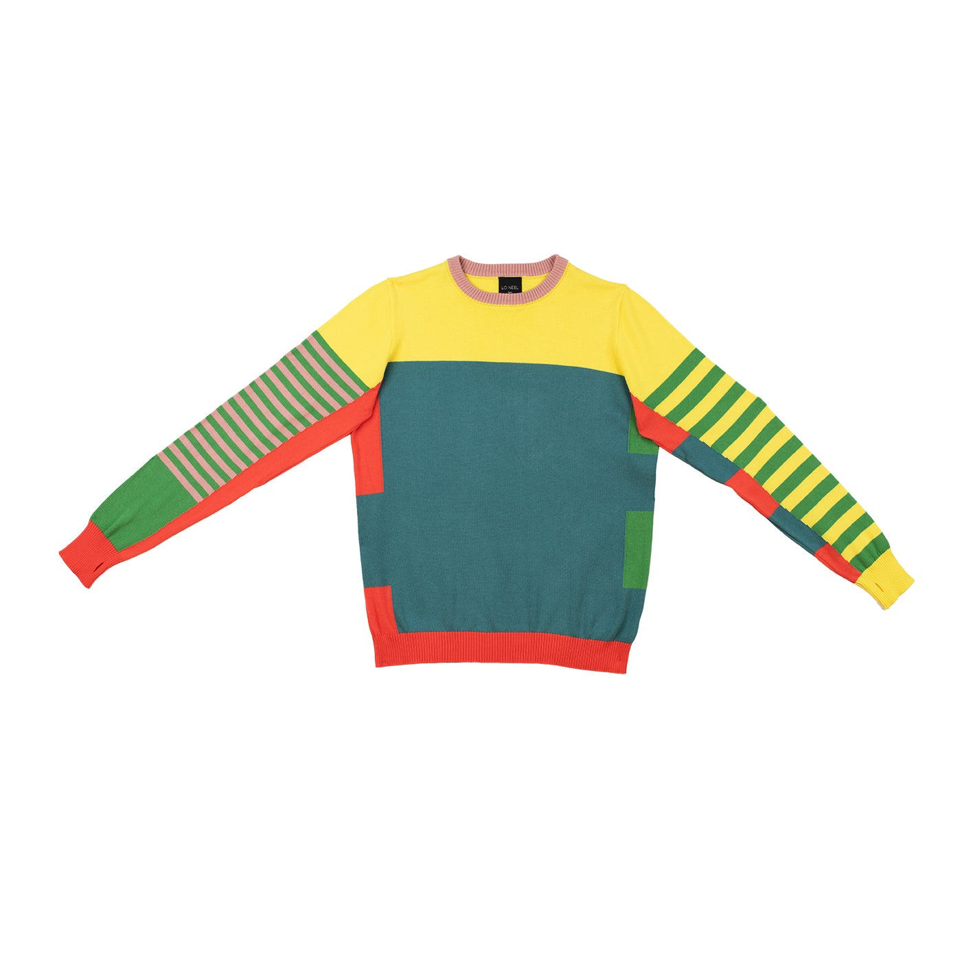 Lo Neel Women's Pink / Yellow Celine Yellow Sweater
