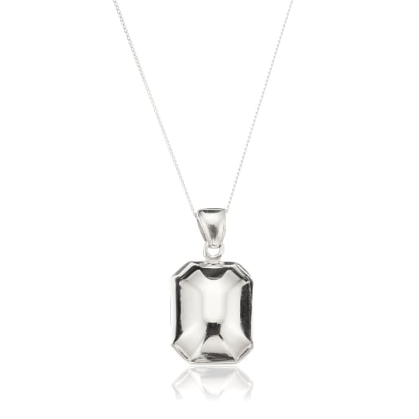 Lily & Roo Solid Silver Rounded Ball Locket Necklace In Locket
