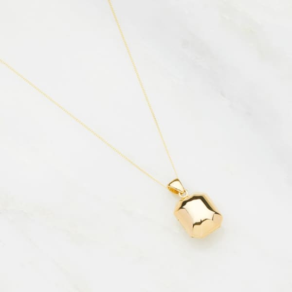 Lily & Roo Solid Silver Rounded Ball Locket Necklace In Locket