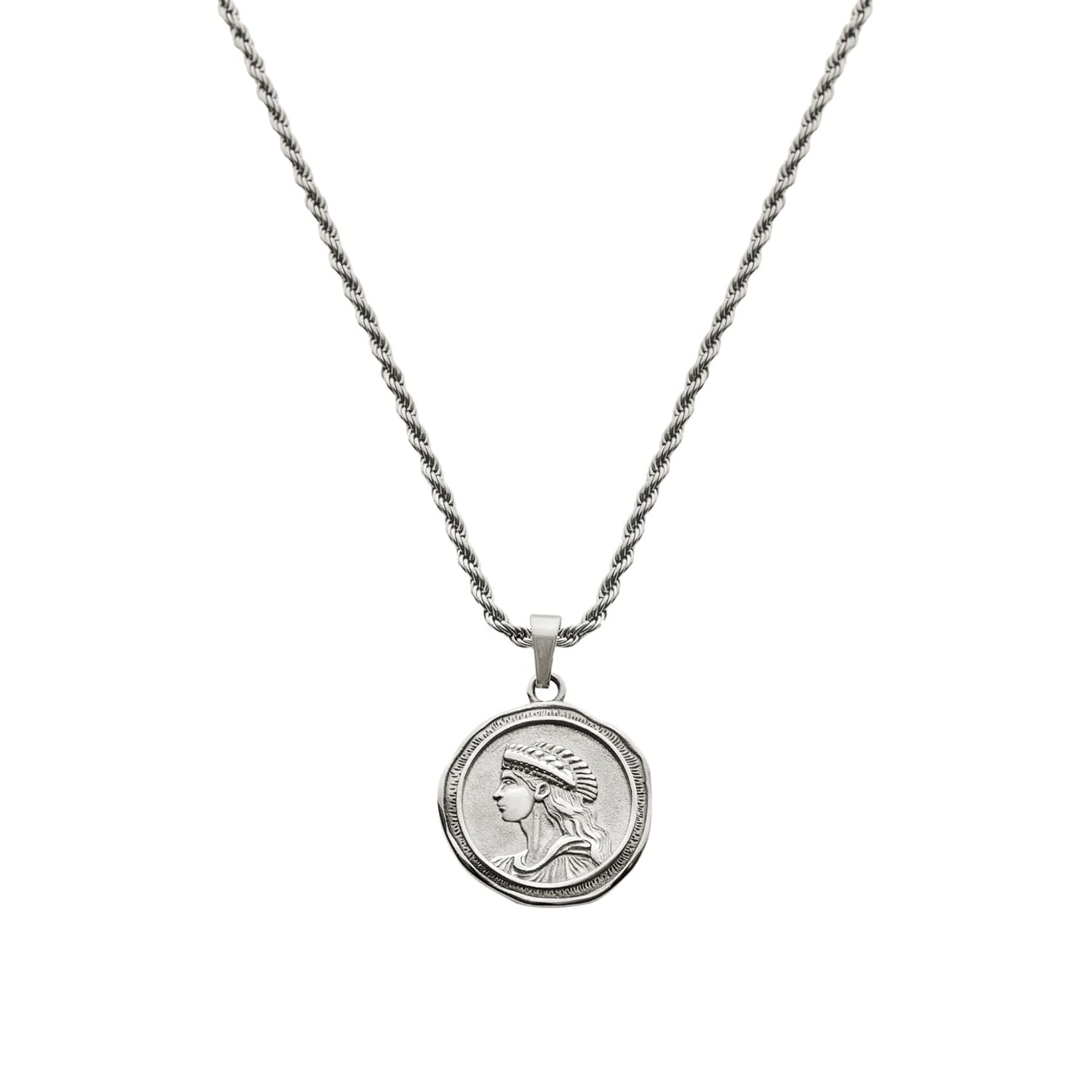 Bermuda Watch Company Women's Maivelle Athena Rope Chain Necklace - Silver In Silver