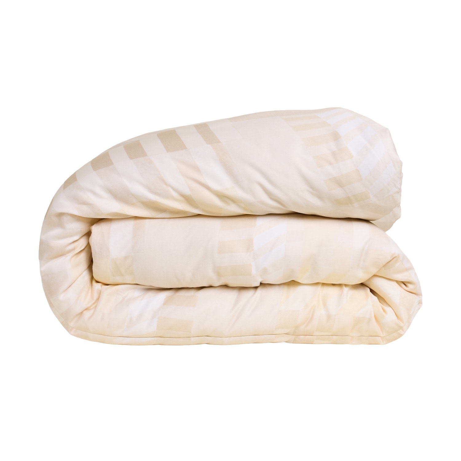 Joro Neutrals / White Geo Printed King Duvet Cover In Neutral