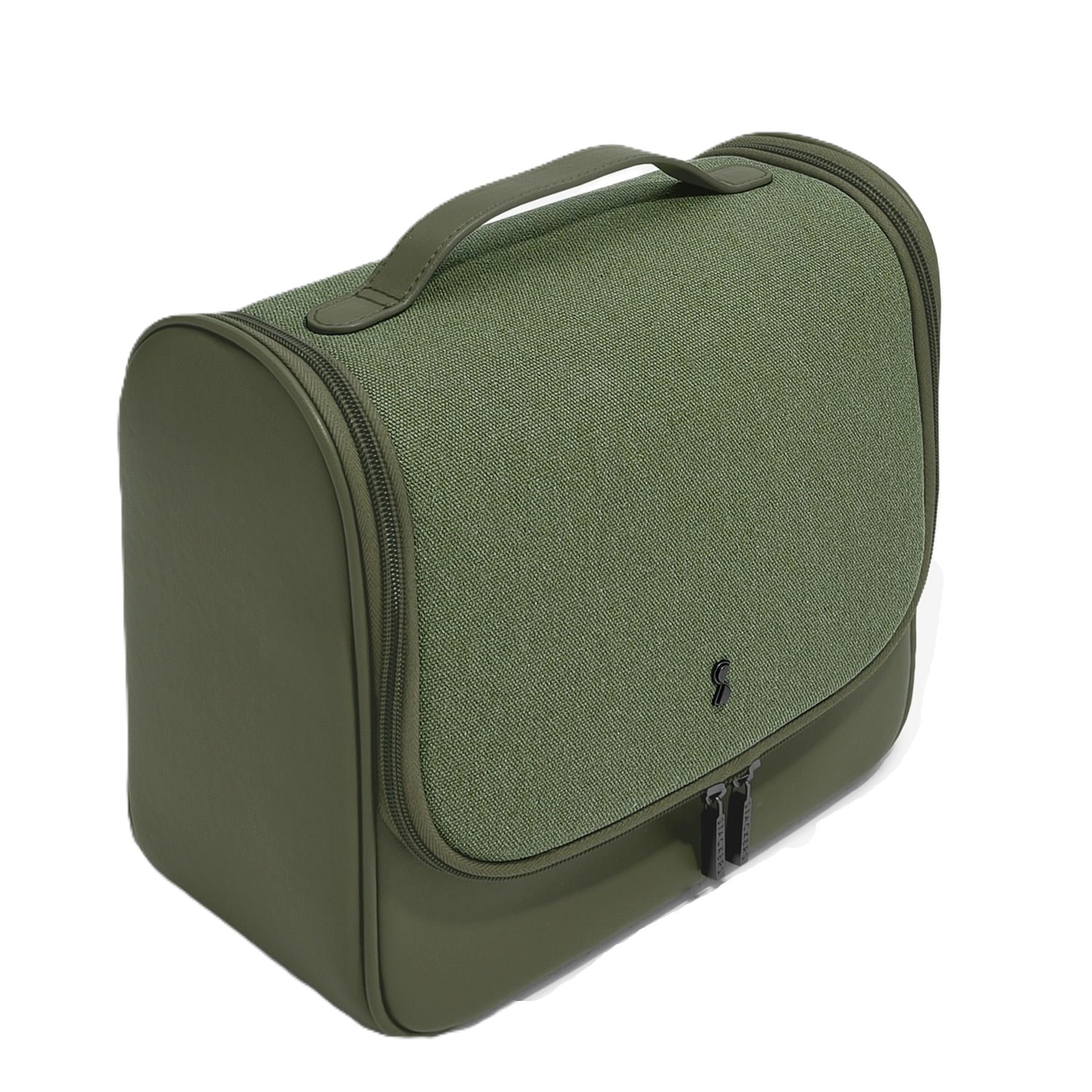 Stackers Green Canvas Hanging Washbag In Green