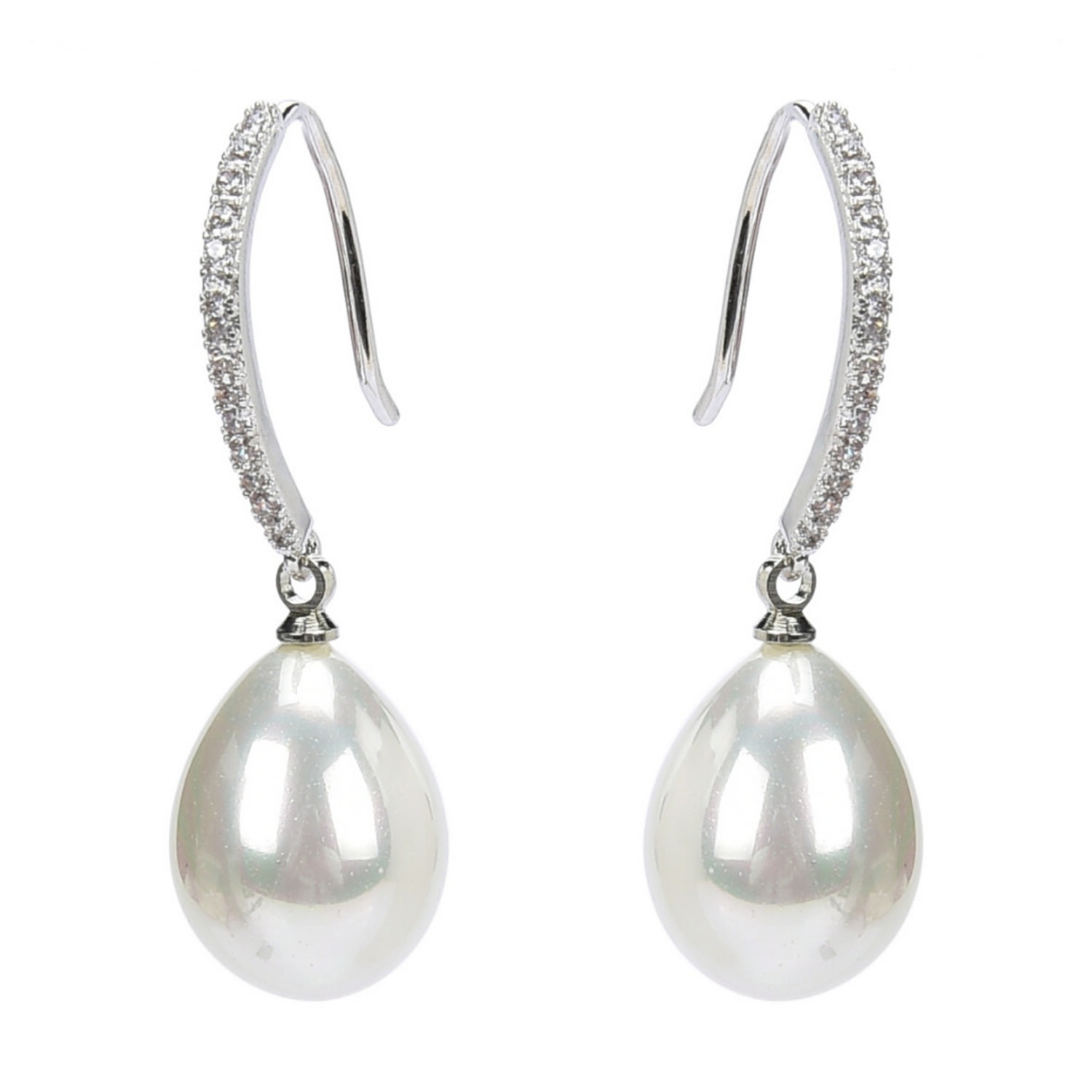 House Of Elliott Women's White Joyau Mother Of Pearl Hook Earrings In White