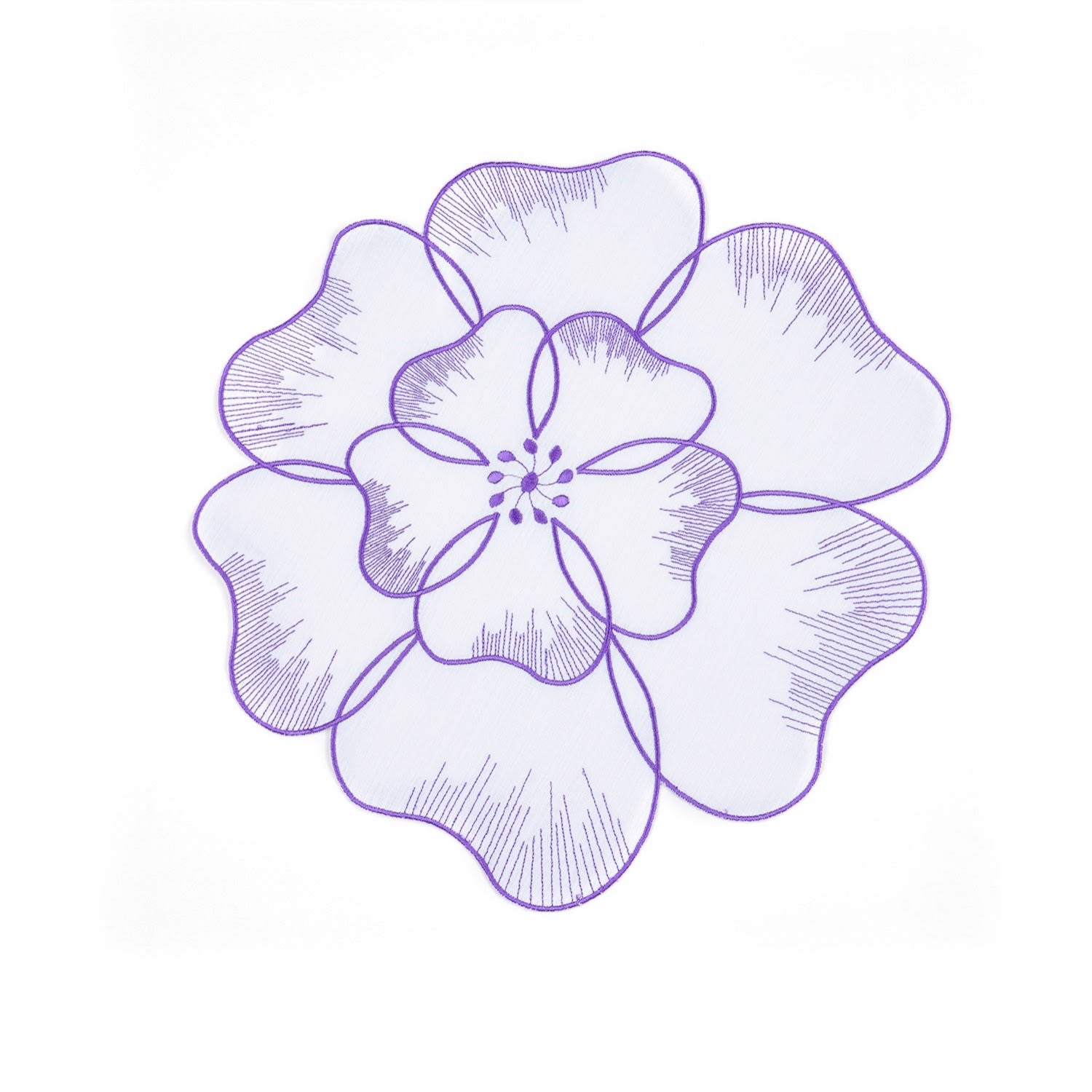 Km Home Collection Purple Floral Placemat Set Of 2 In Purple
