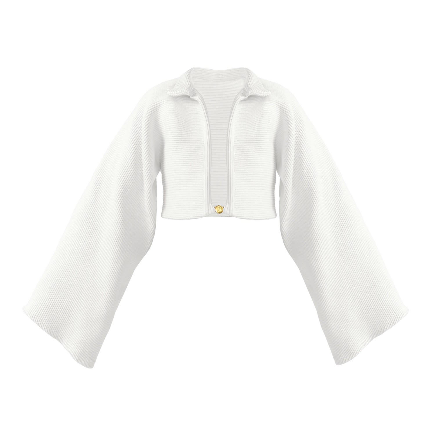 Kargede Women's White Rib Knit Sweater – Designer Fit, Oversized In White