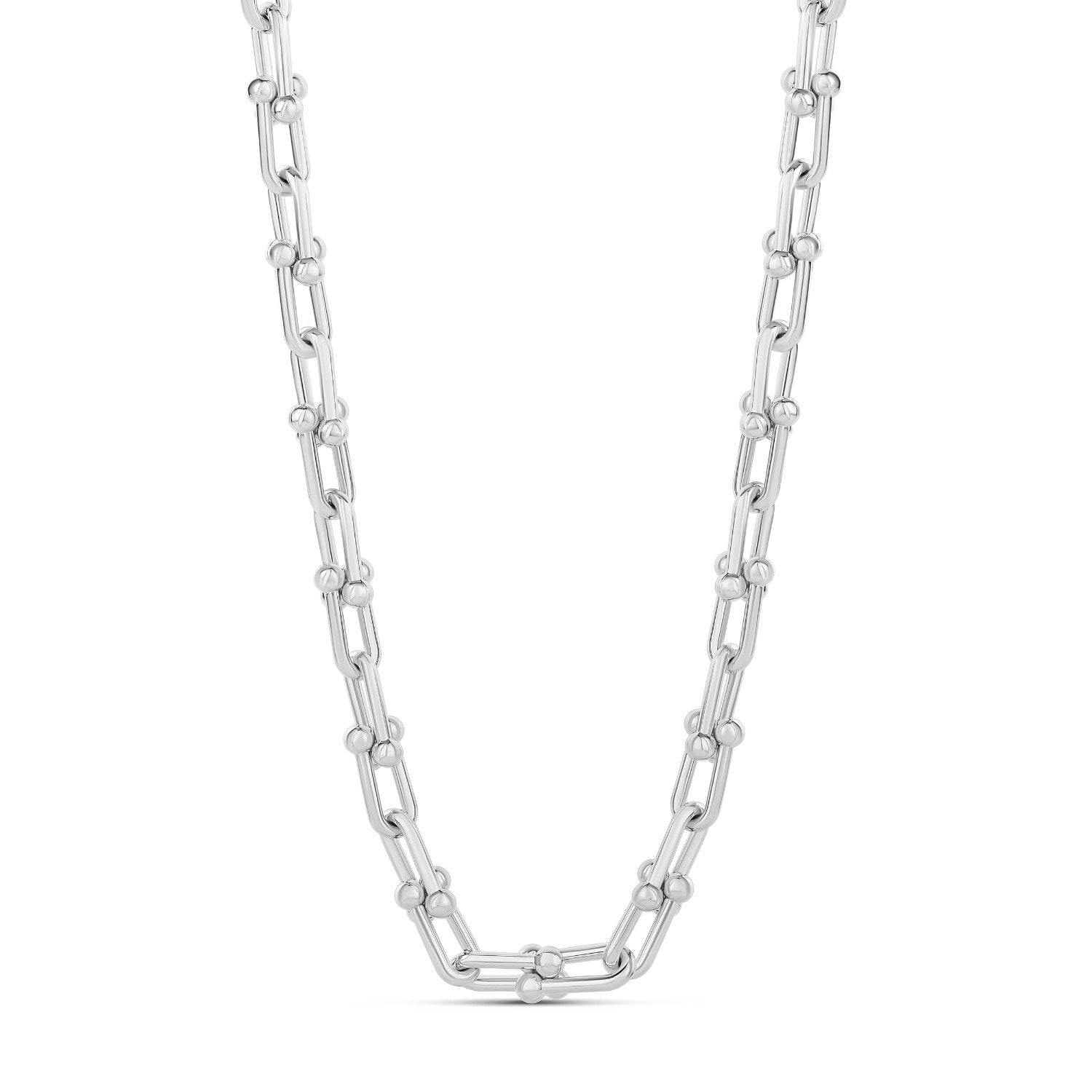 Shymi Women's Linked U Shape Chain Necklace - Silver