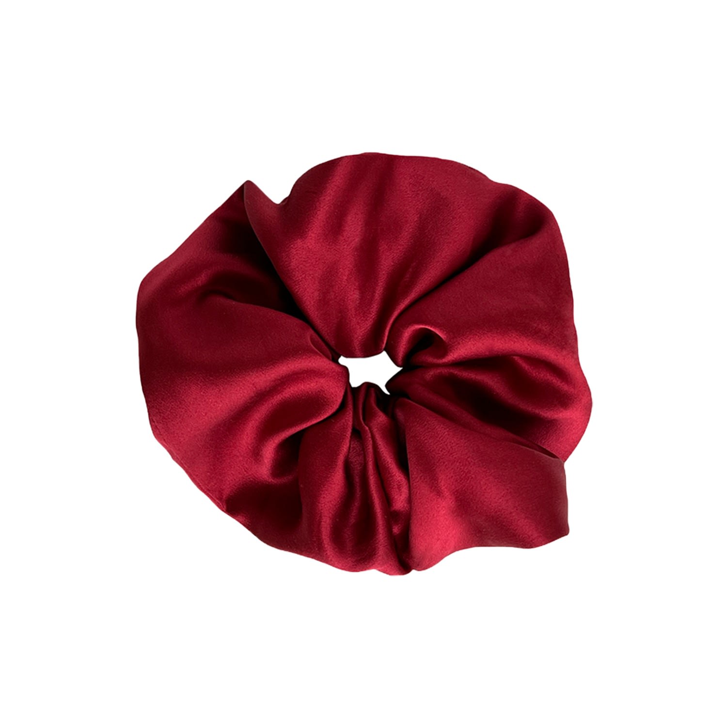 Women’s Red Silk Srunchie Crease