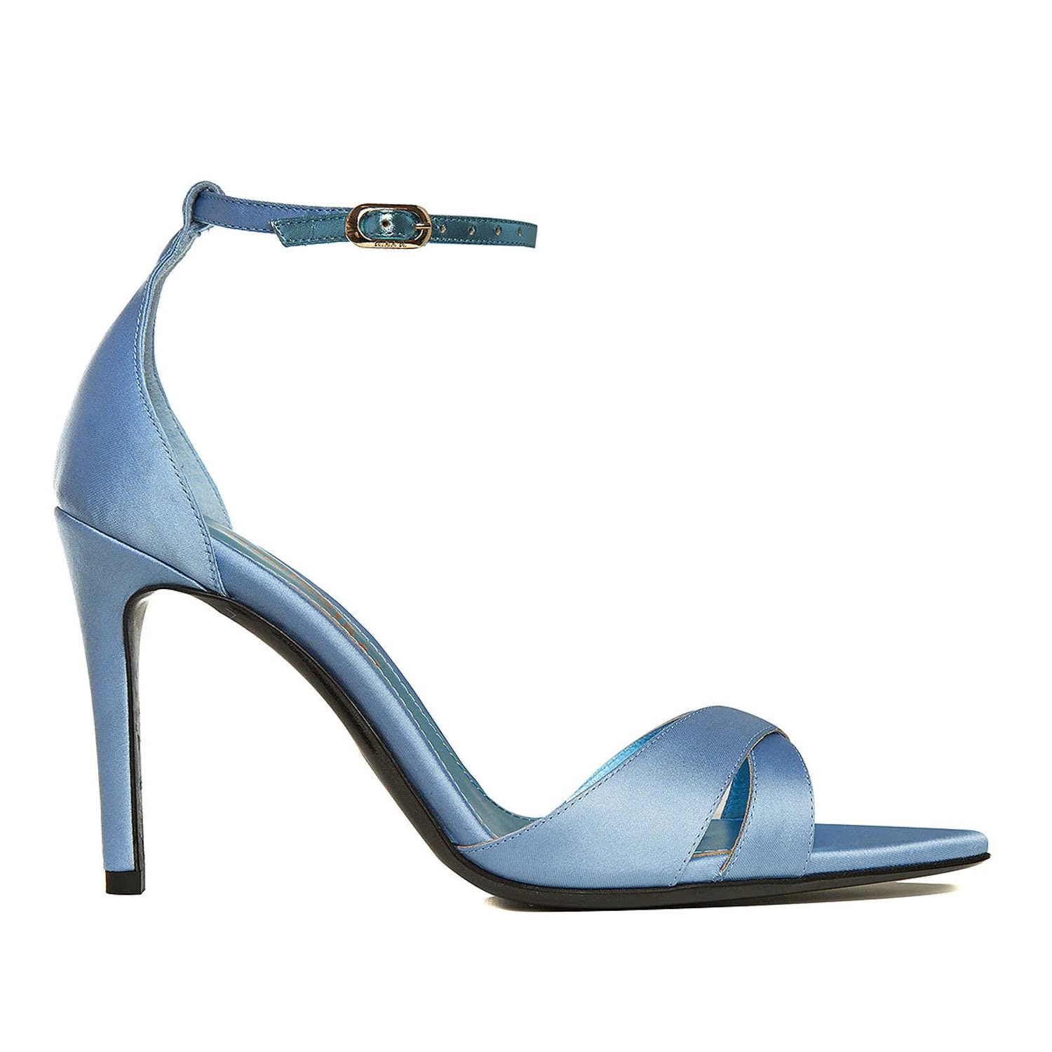 Shop Ginissima Women's Thea Baby Blue Satin Sandals