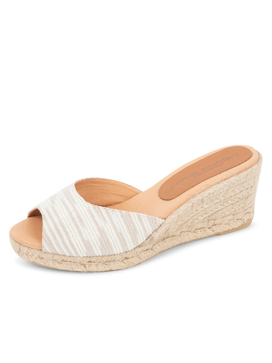 Women’s Silver Verona Slip On Espadrille 8 Uk Patricia Green