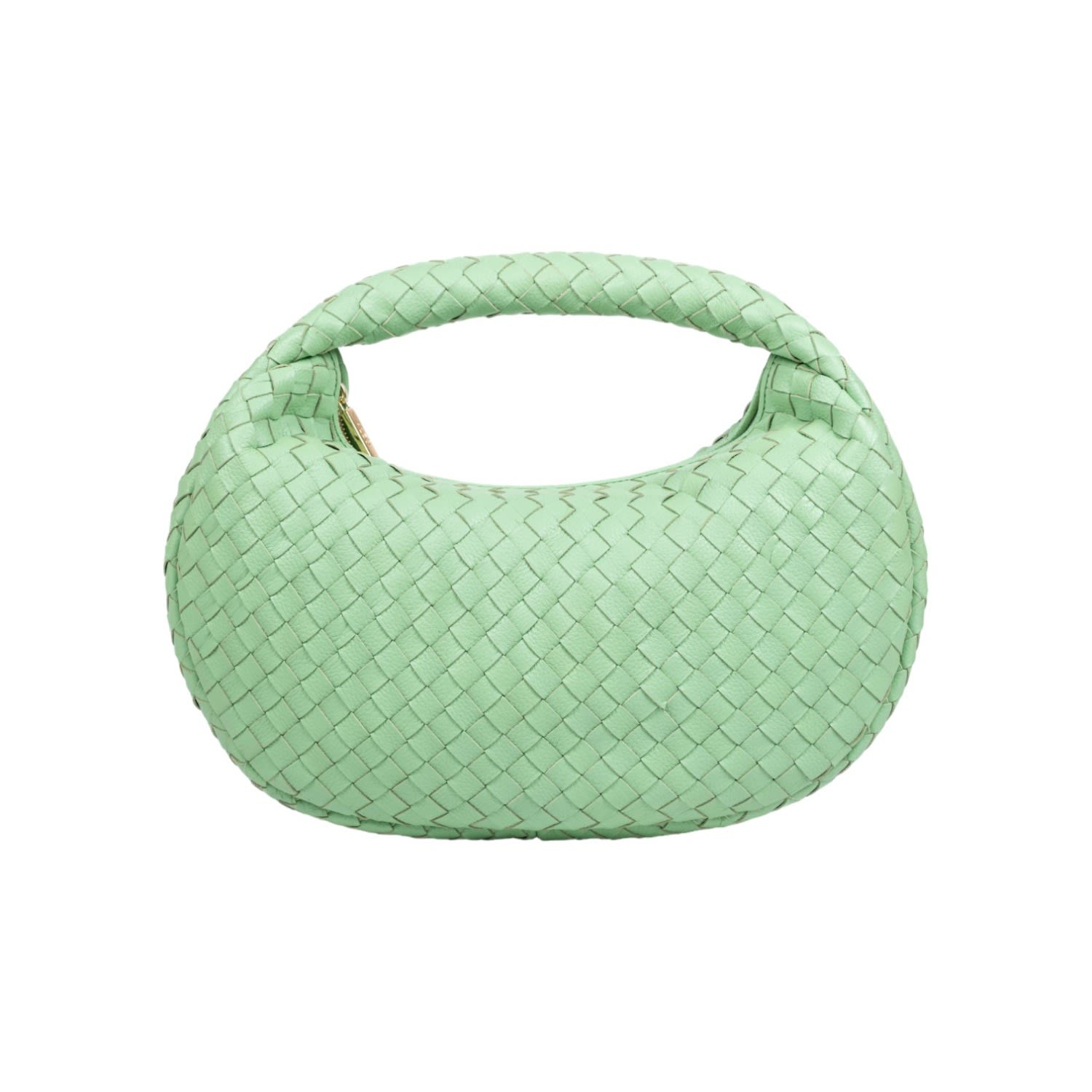 Shop Aleo Women's Laluna Shoulder Bag- Green Fig Soft Dollaro Grained Leather